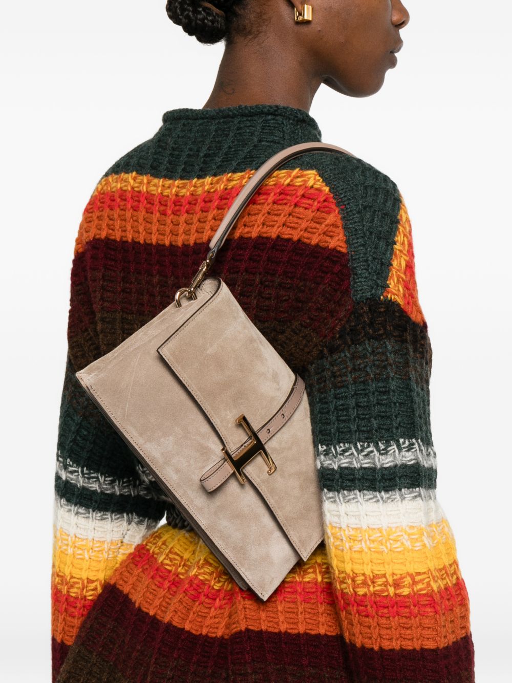 Structured Suede Handbag