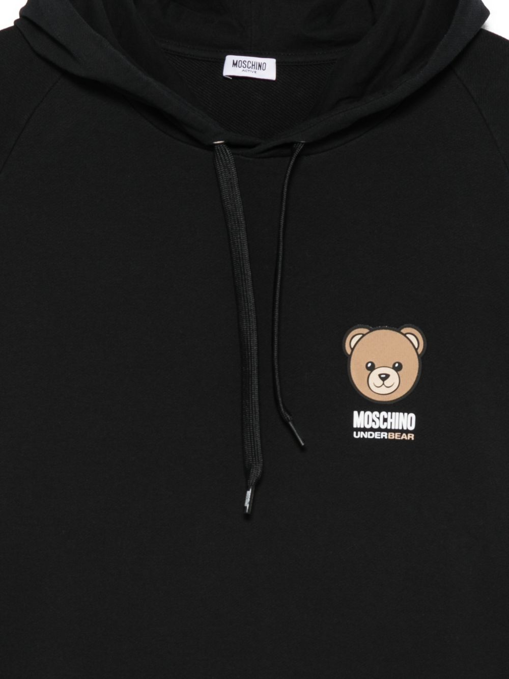 Black Silk and Nylon Hooded Sweatshirt
