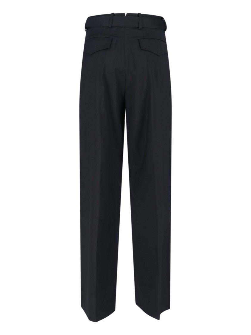 Tailored Black Trousers With Straight-Leg Cut