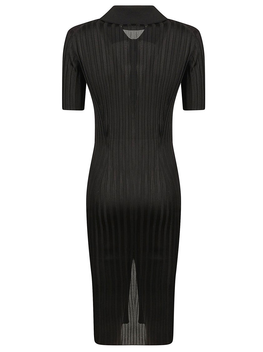 Ribbed Knit Midi Dress