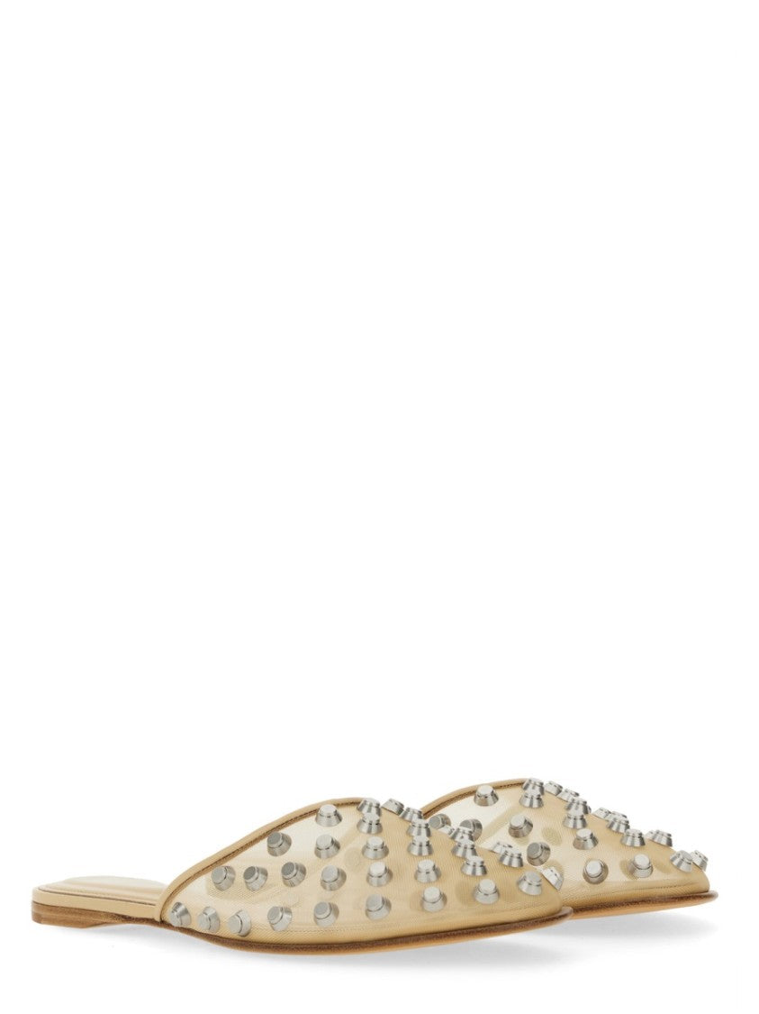 "Rhodes"Transparent Sandals With Metallic Studs