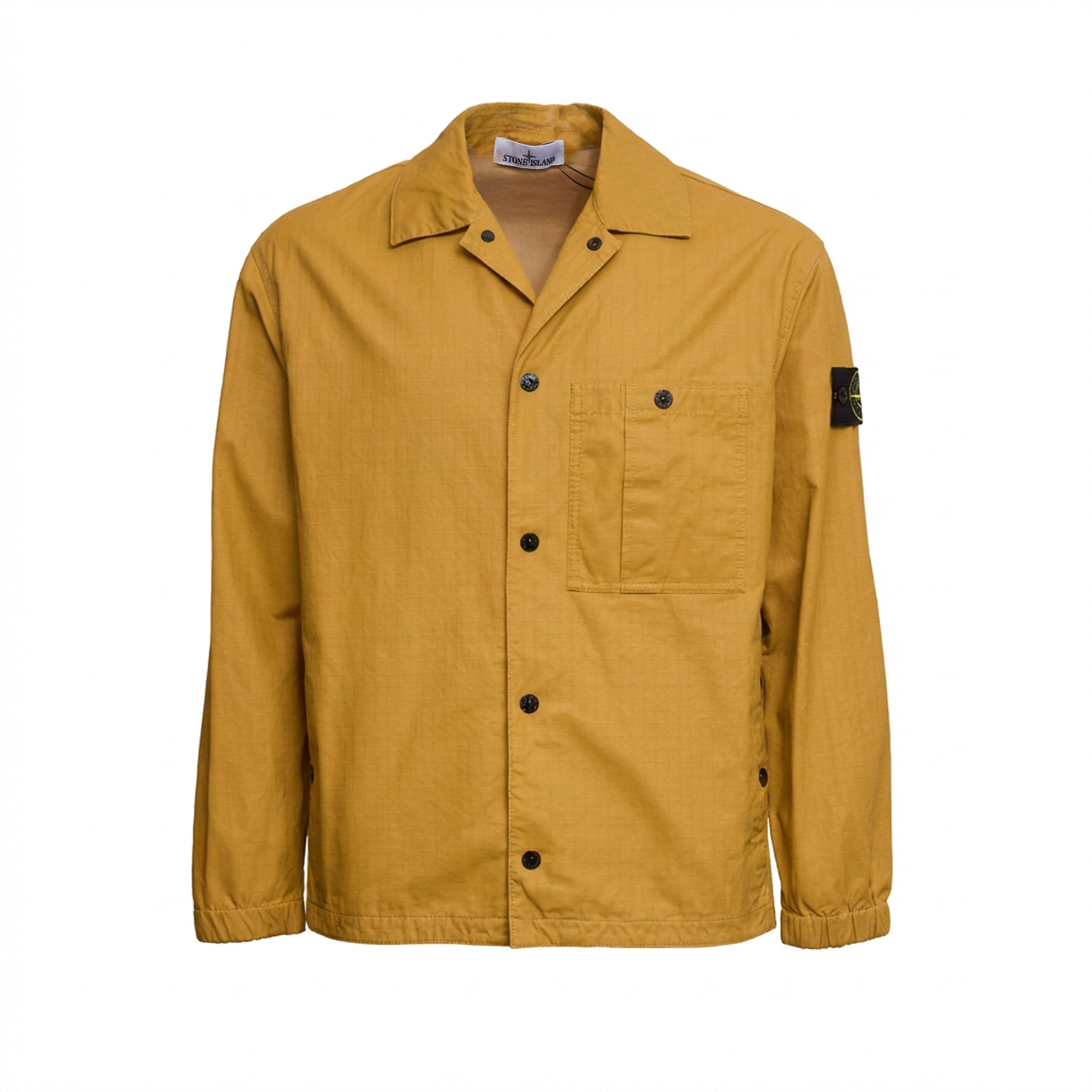 Ripstop Cotton Overshirt With Button Closure