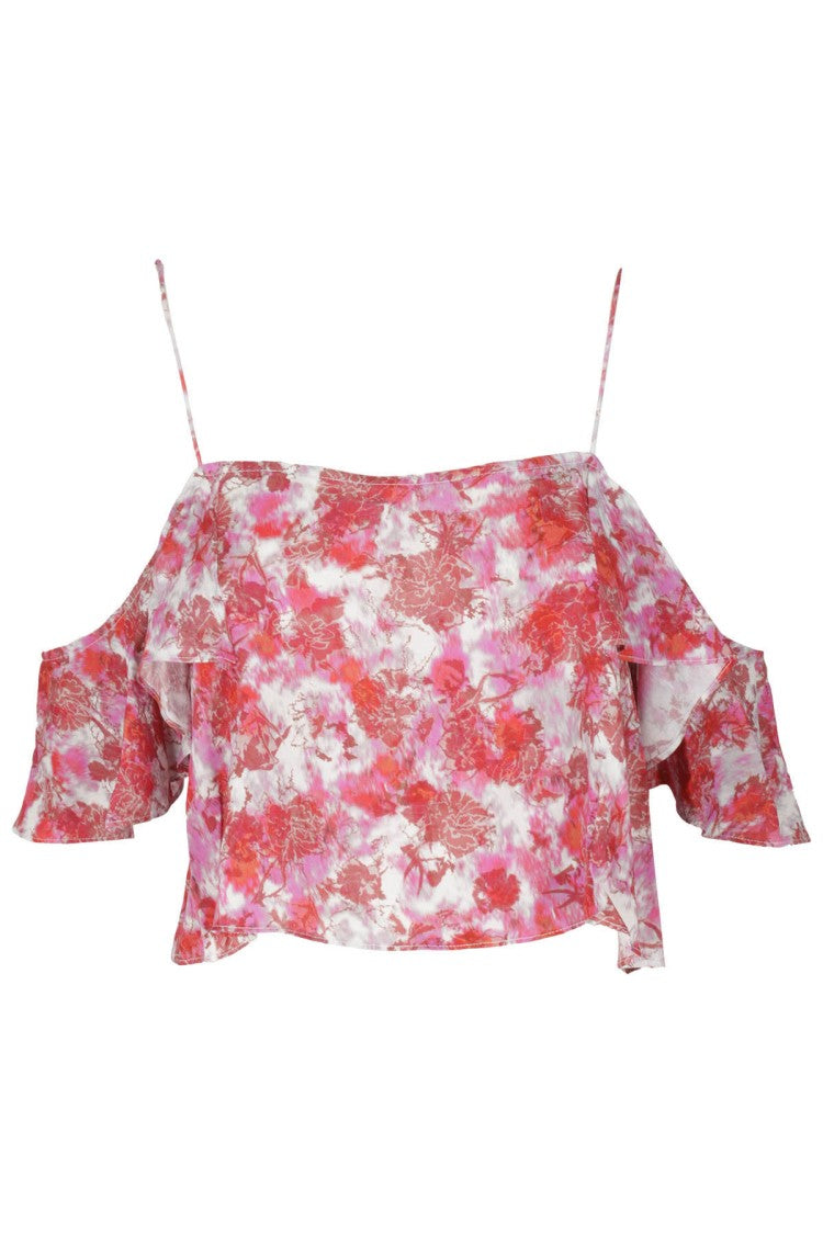 Red Multicolor Top