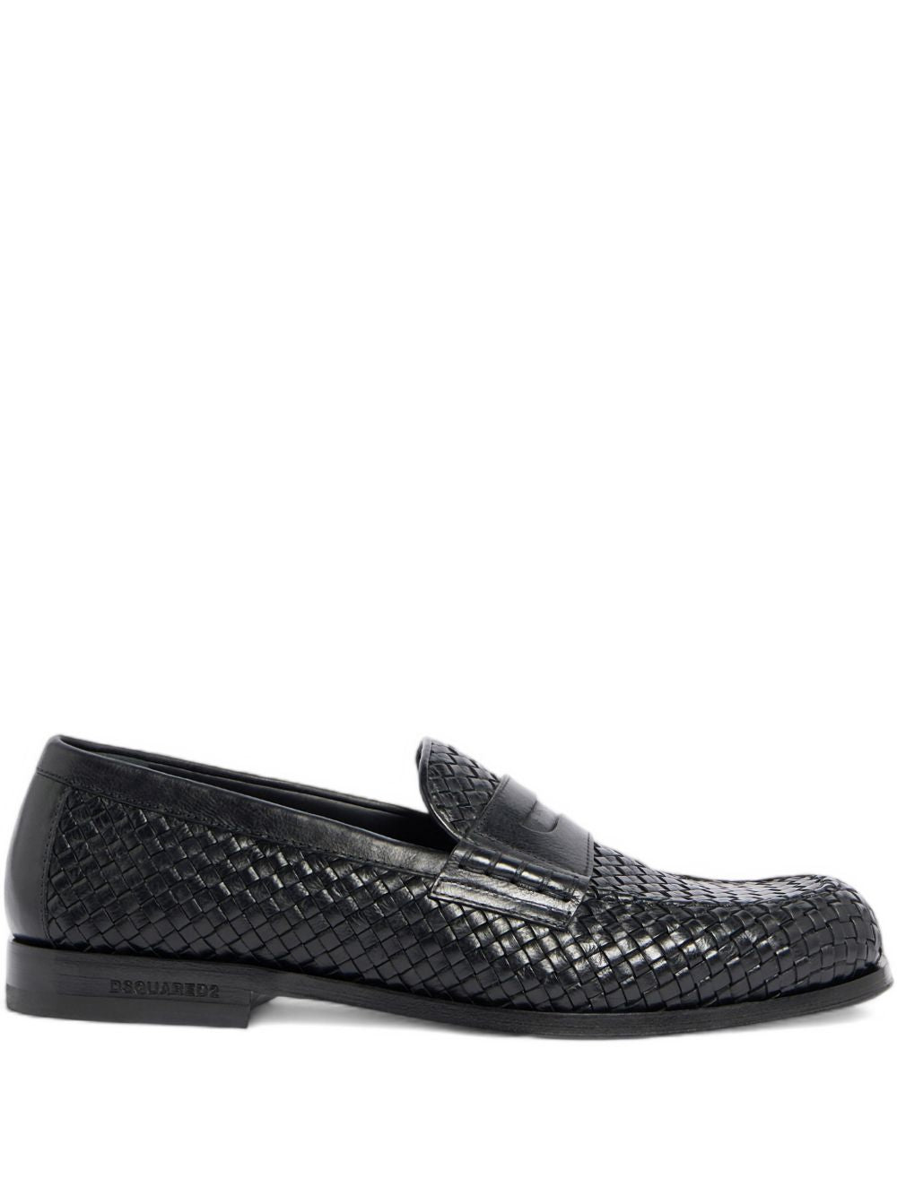 Woven Texture Flat Shoes With Low Heel
