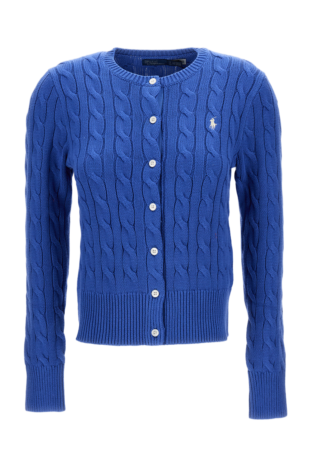 Fitted Cable Knit Cardigan With Button Closure