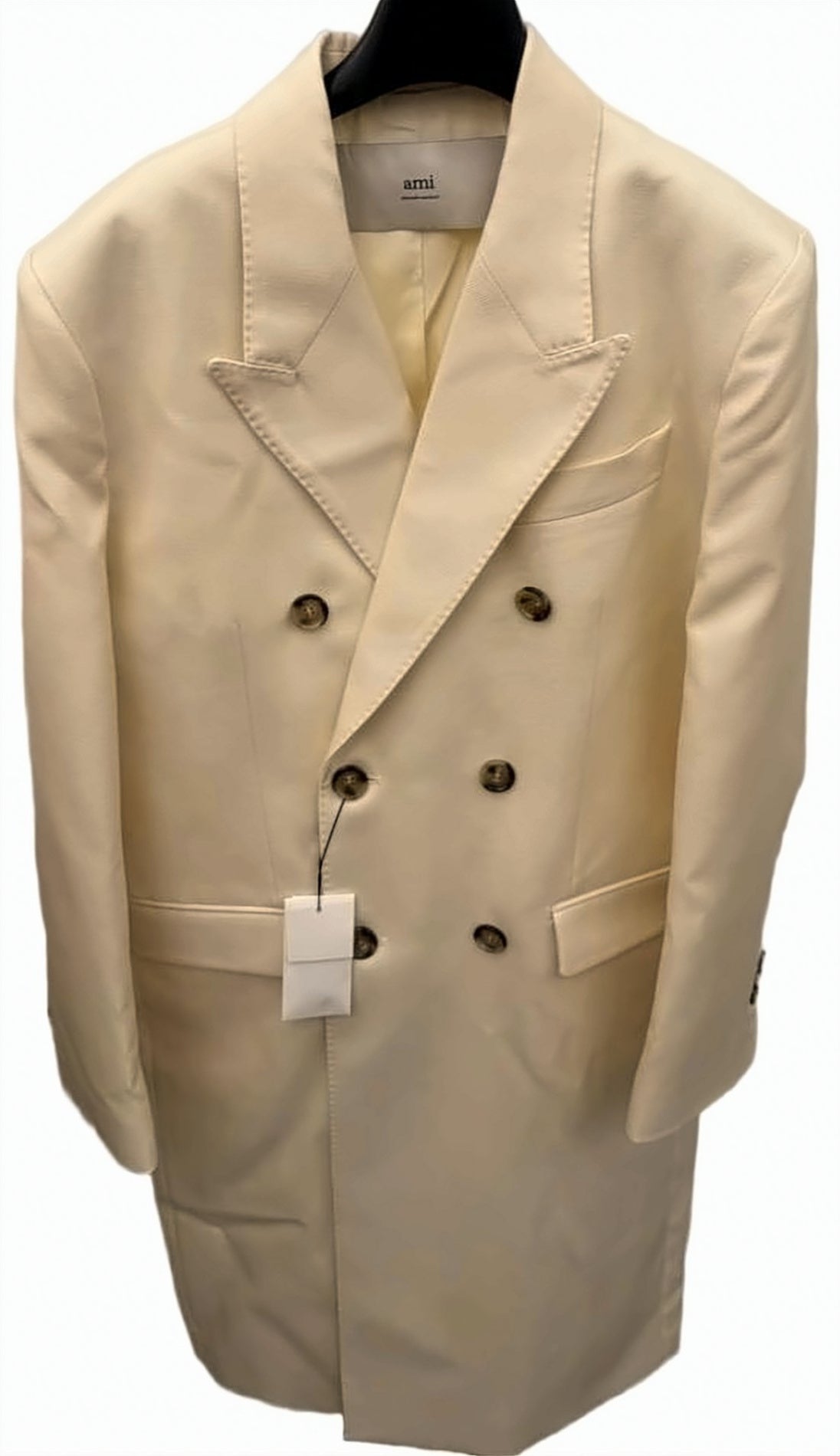 Double-Breasted Wool Coat with Structured Silhouette