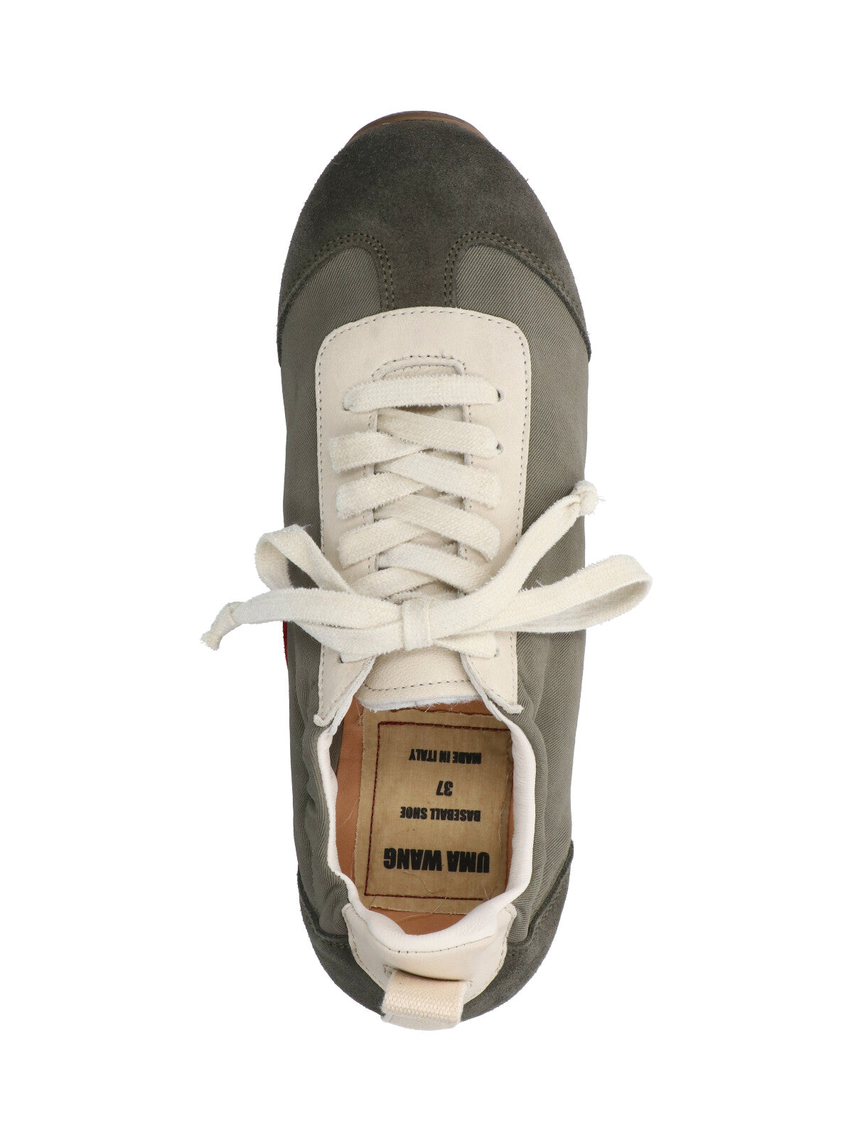 Brown Rounded Toe Leather Sneakers