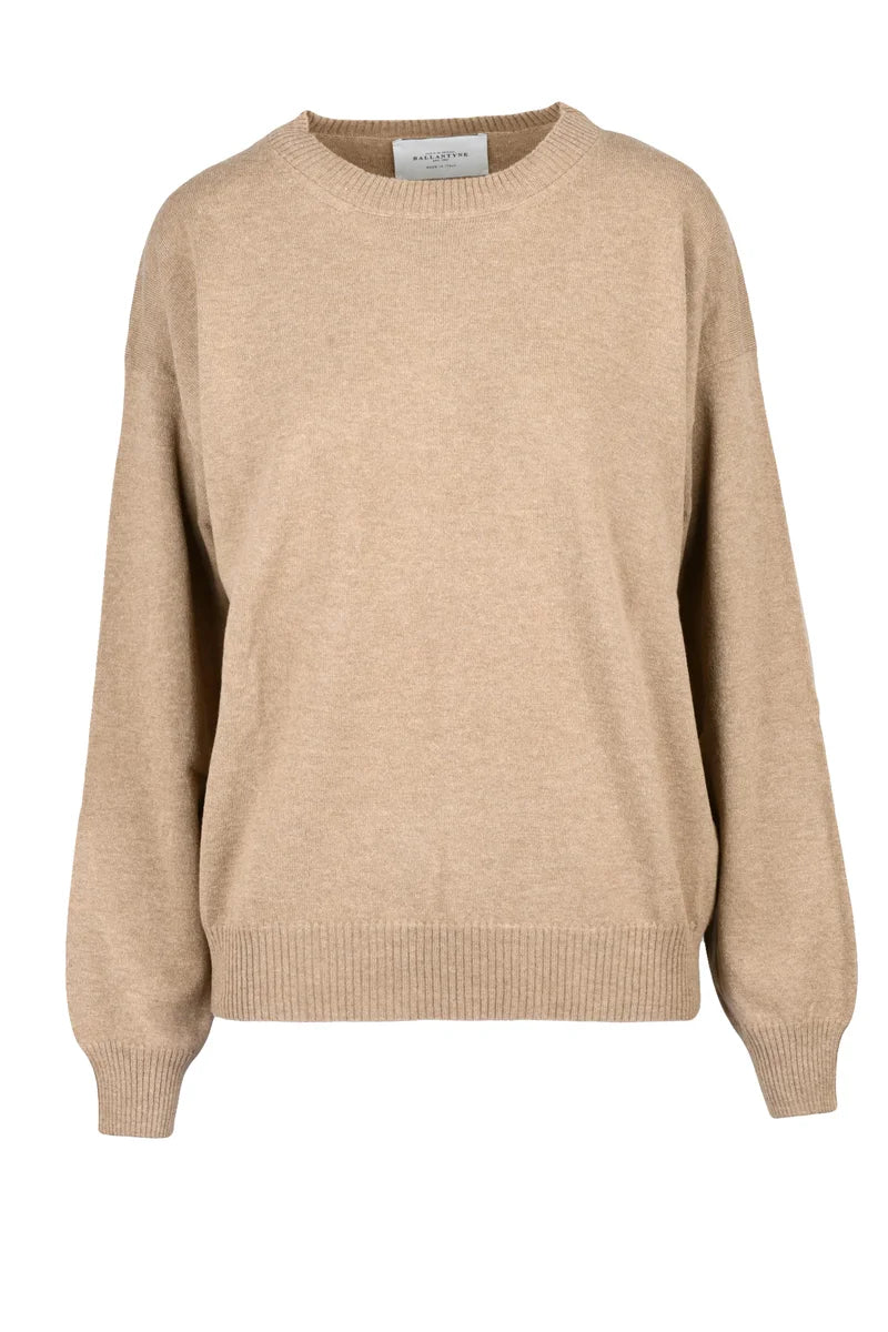 Crew Neck Sweater - Beige