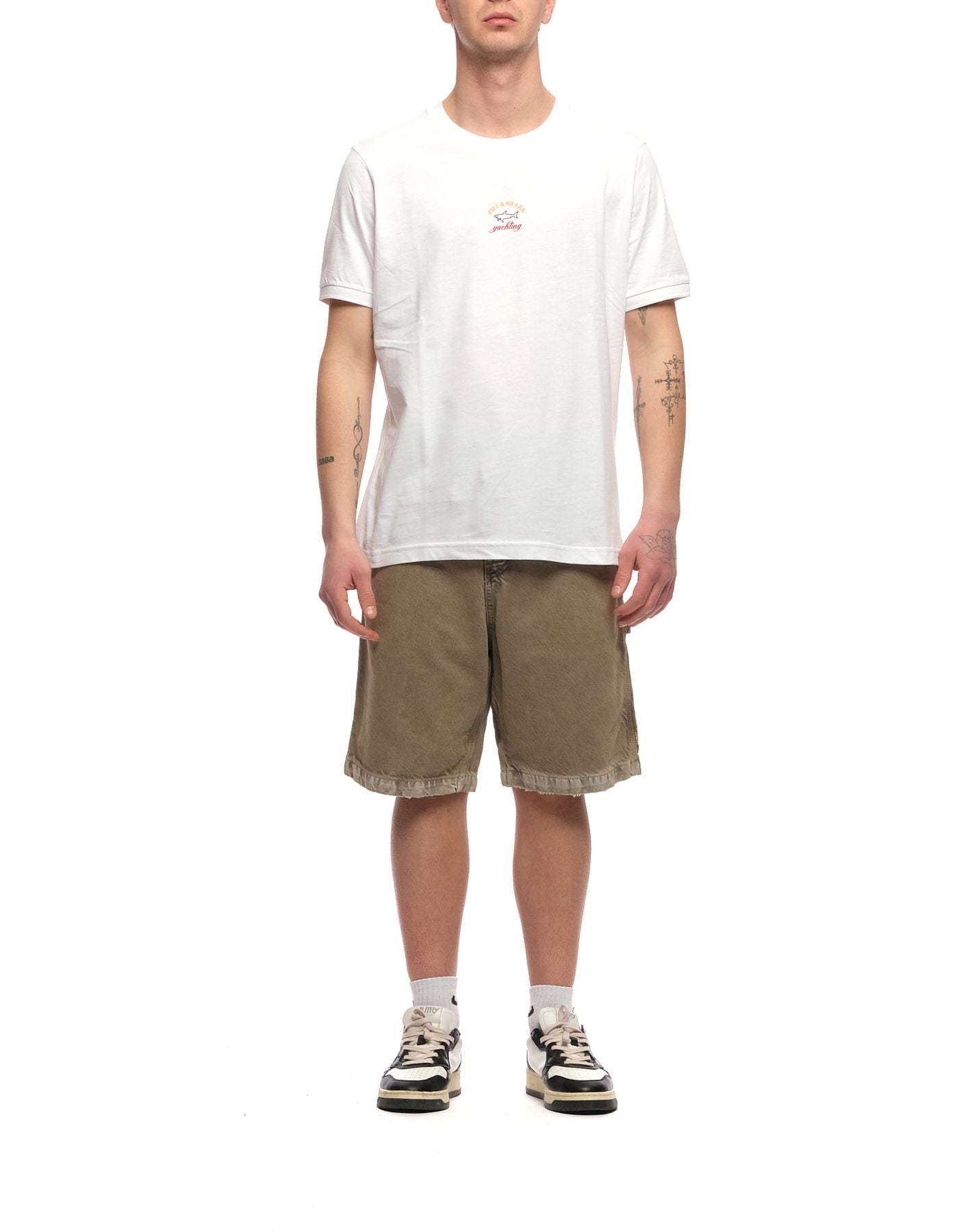 Basic T-Shirt With Ribbed Crew Neck