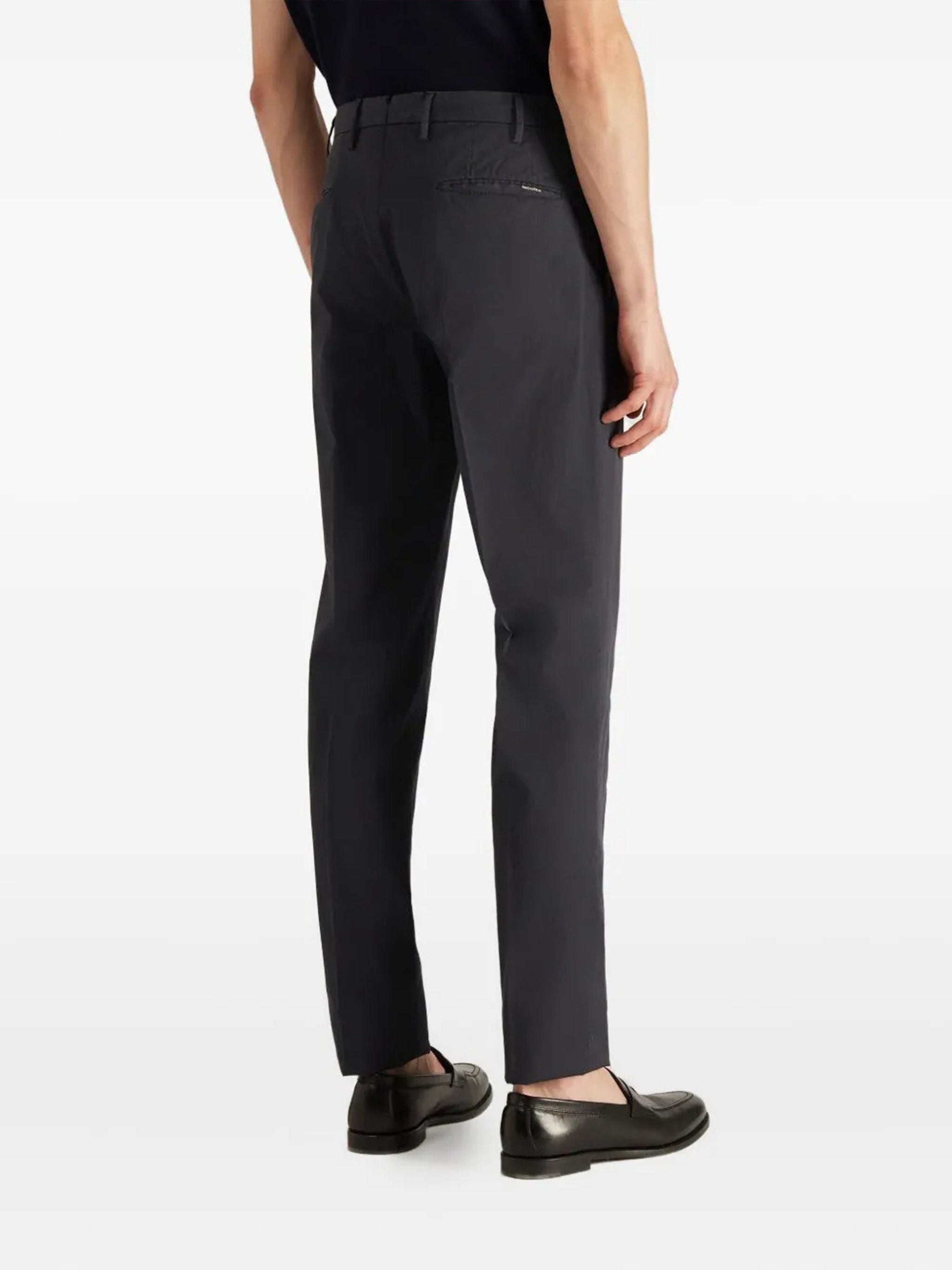 Neutral Slim Fit Tailored Cotton Pants