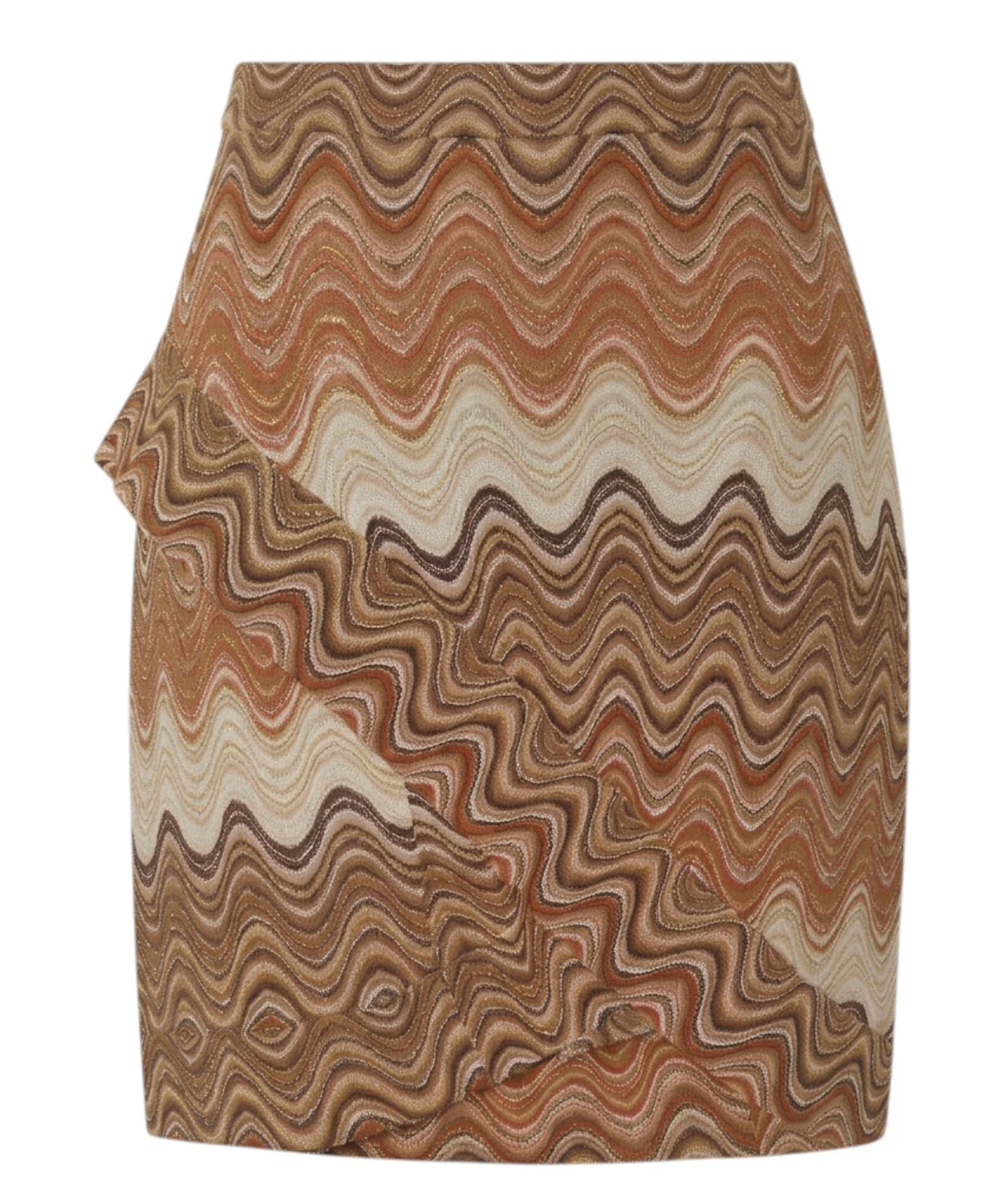 Abstract Pattern Mini Skirt with Fitted Silhouette