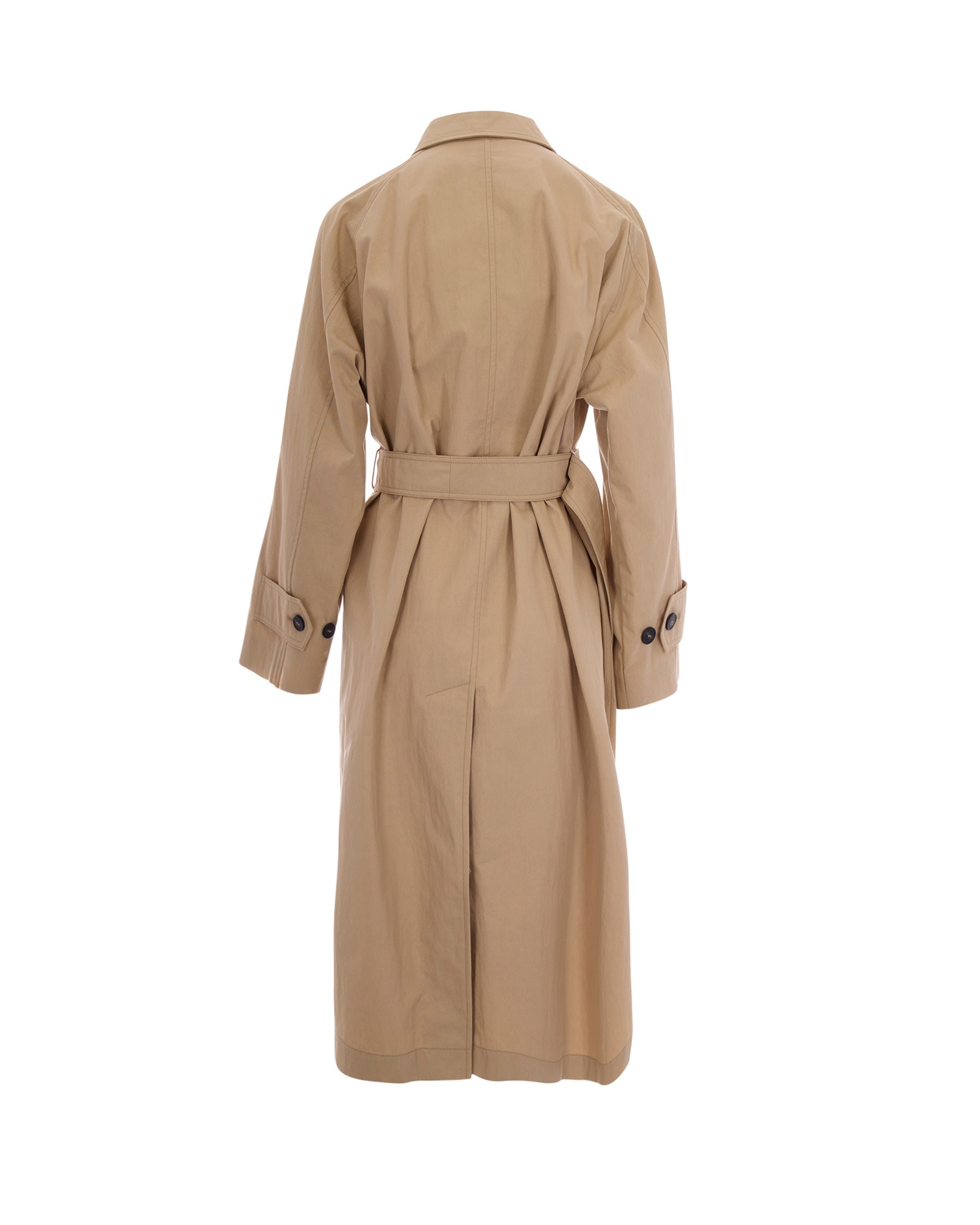 Beige Gabardine Trench Coat