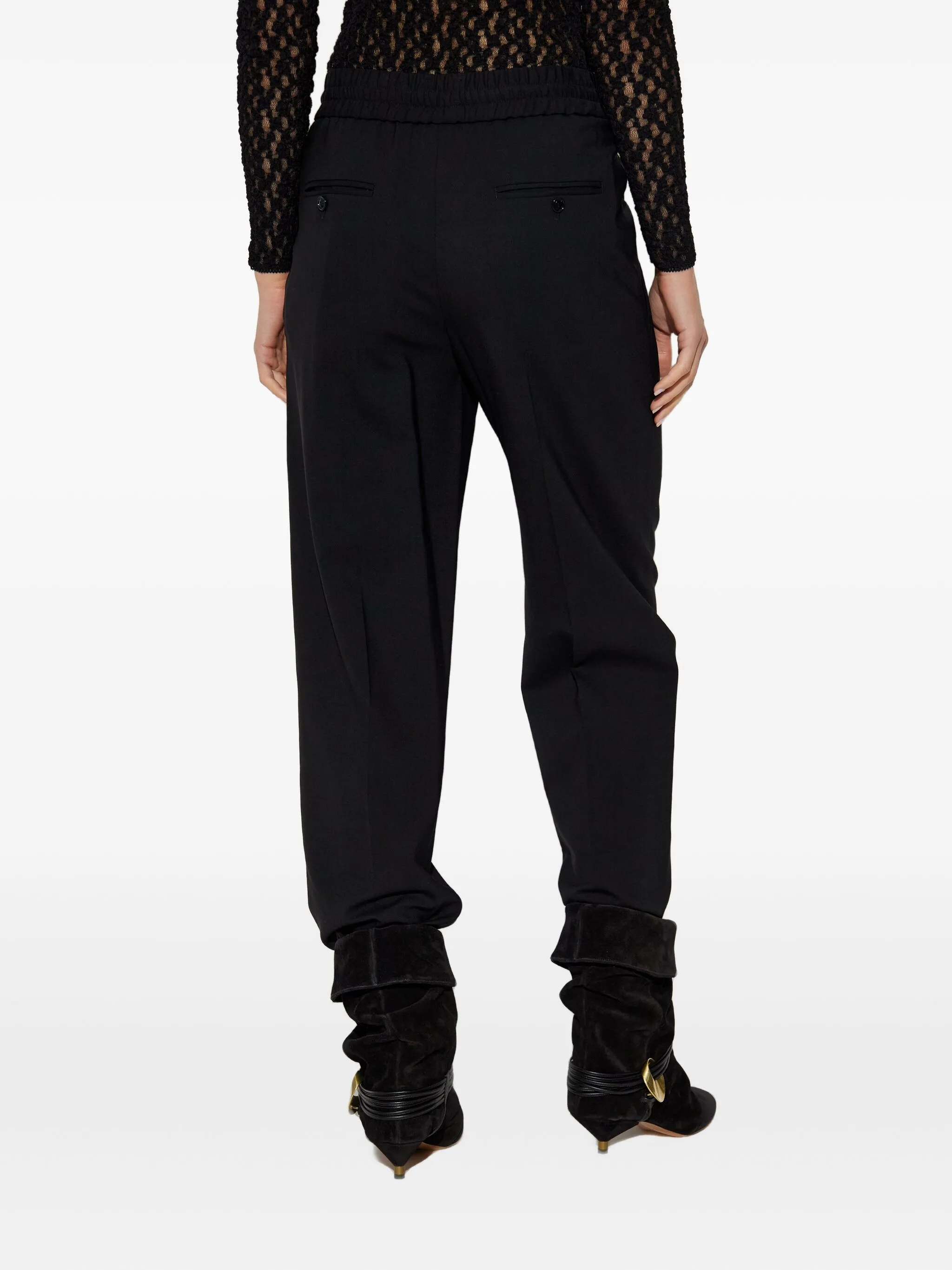 Black Loretta Relaxed Tapered Pants