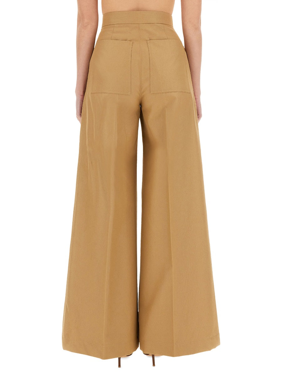 Flowing High-Waist Wide Leg Pants Crafted from Cotton