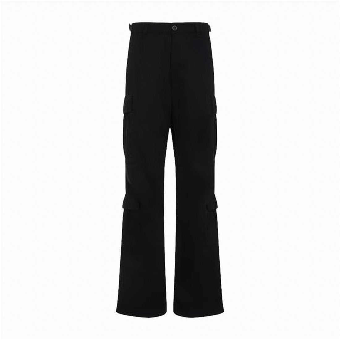 Straight-Leg Black Denim Pants
