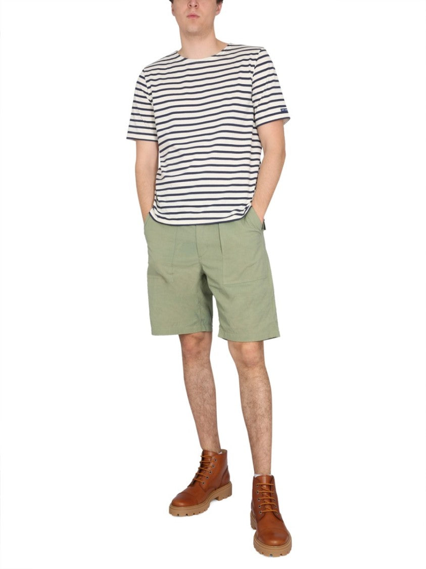 Button Closure Bermuda Shorts
