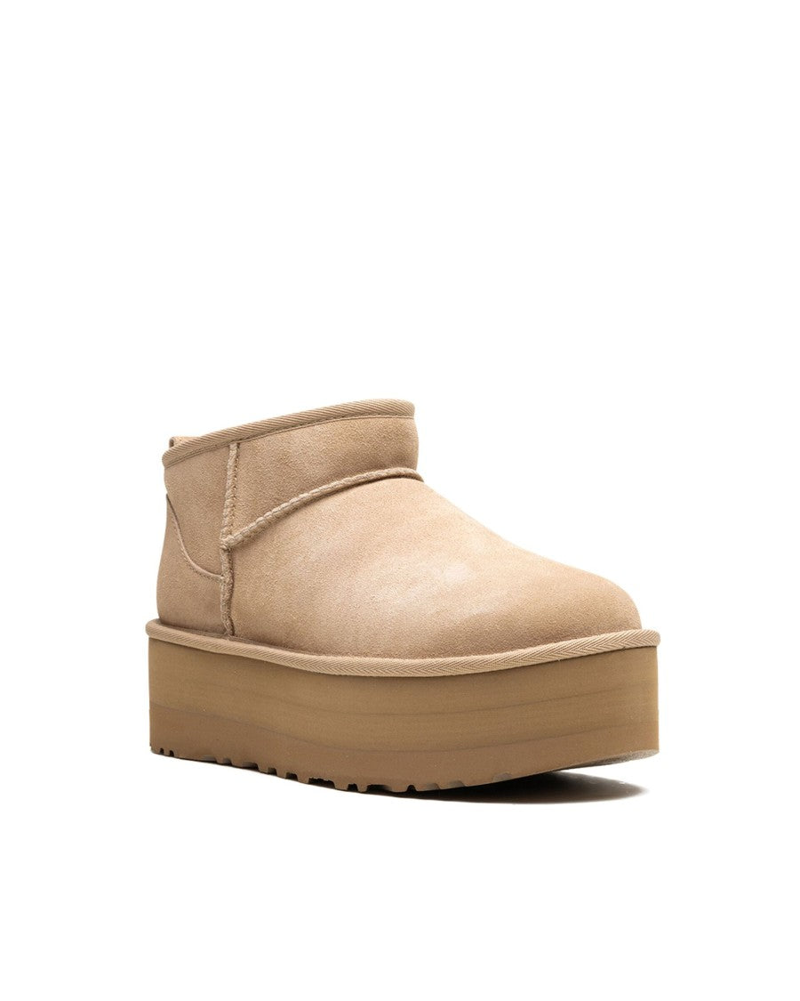 Classic Ultra Mini Platform Boots Sand