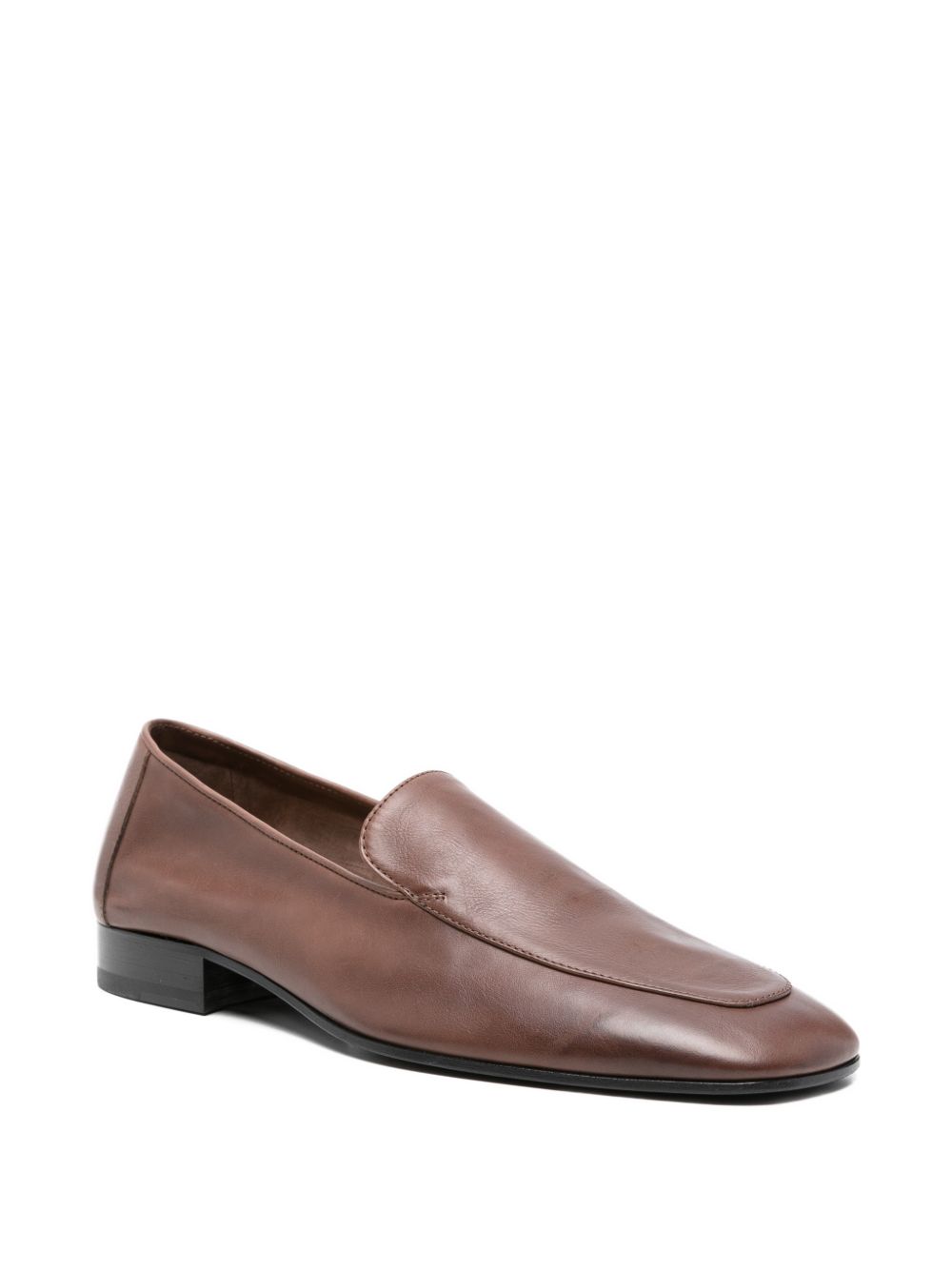 Brown Slip-On Shoes With Almond Toe