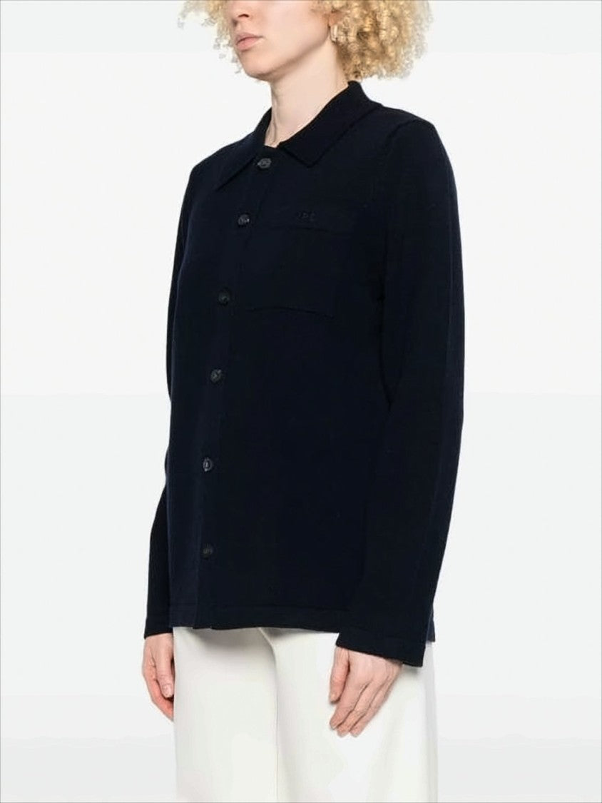 Classic Button-Up Cardigan with Pointed Collar