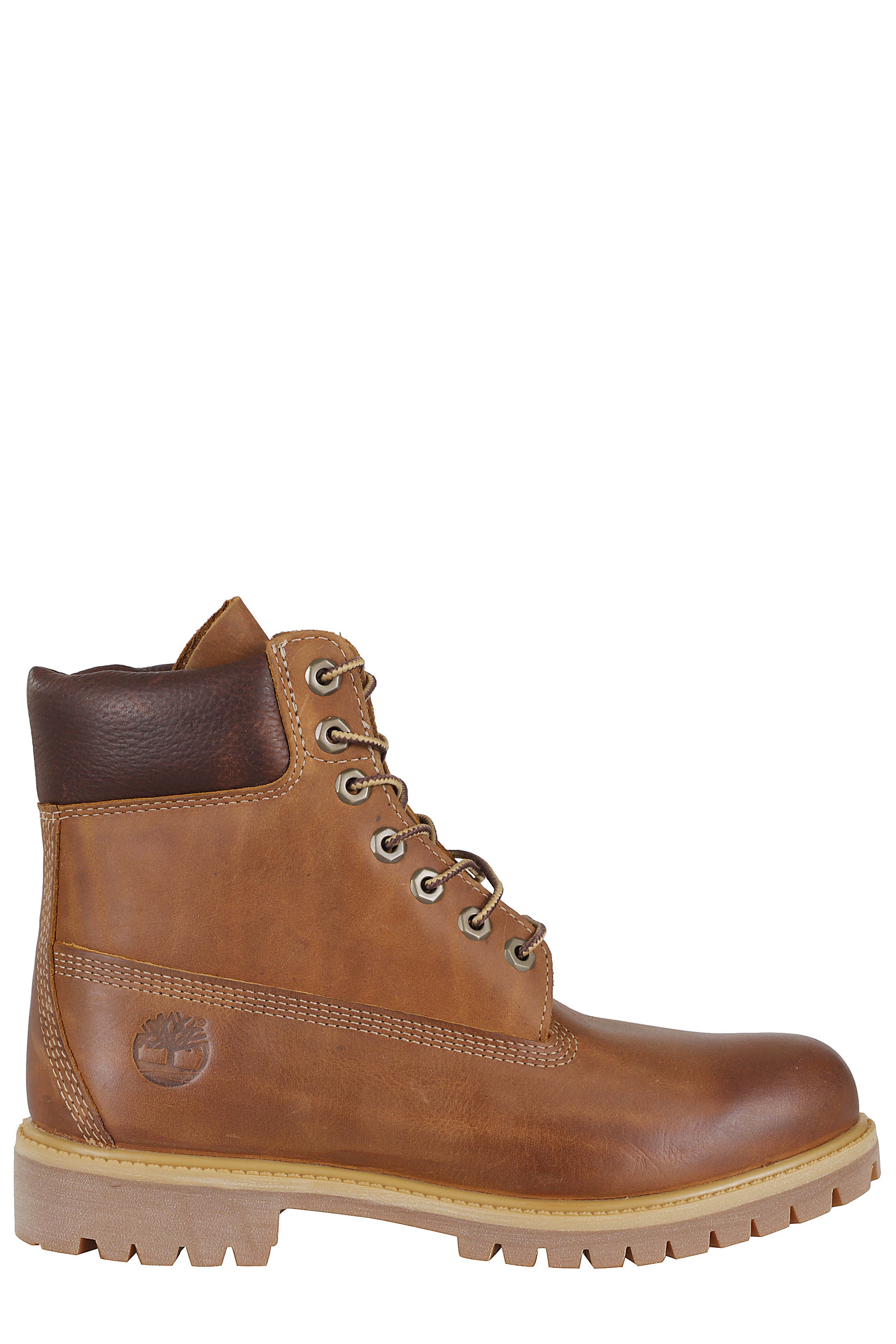 Water-Resistant Leather Stivaletto With Padded Collar
