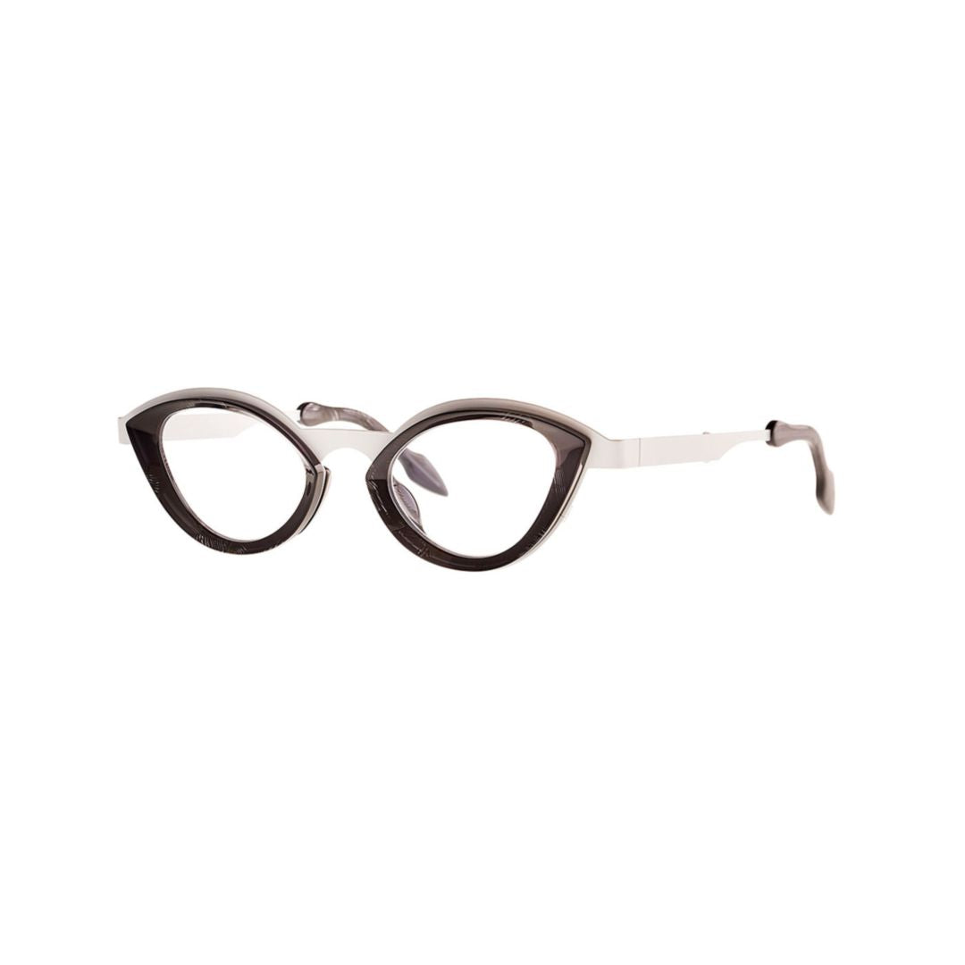 Eye 011 Tack Room White + Astrahkan Bold Cat-Eye Eyeglasses