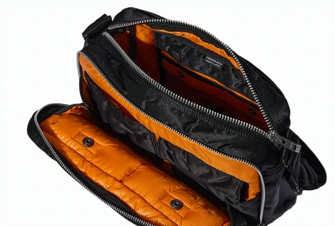 Compact Nylon Crossbody Bag with Zip Pockets