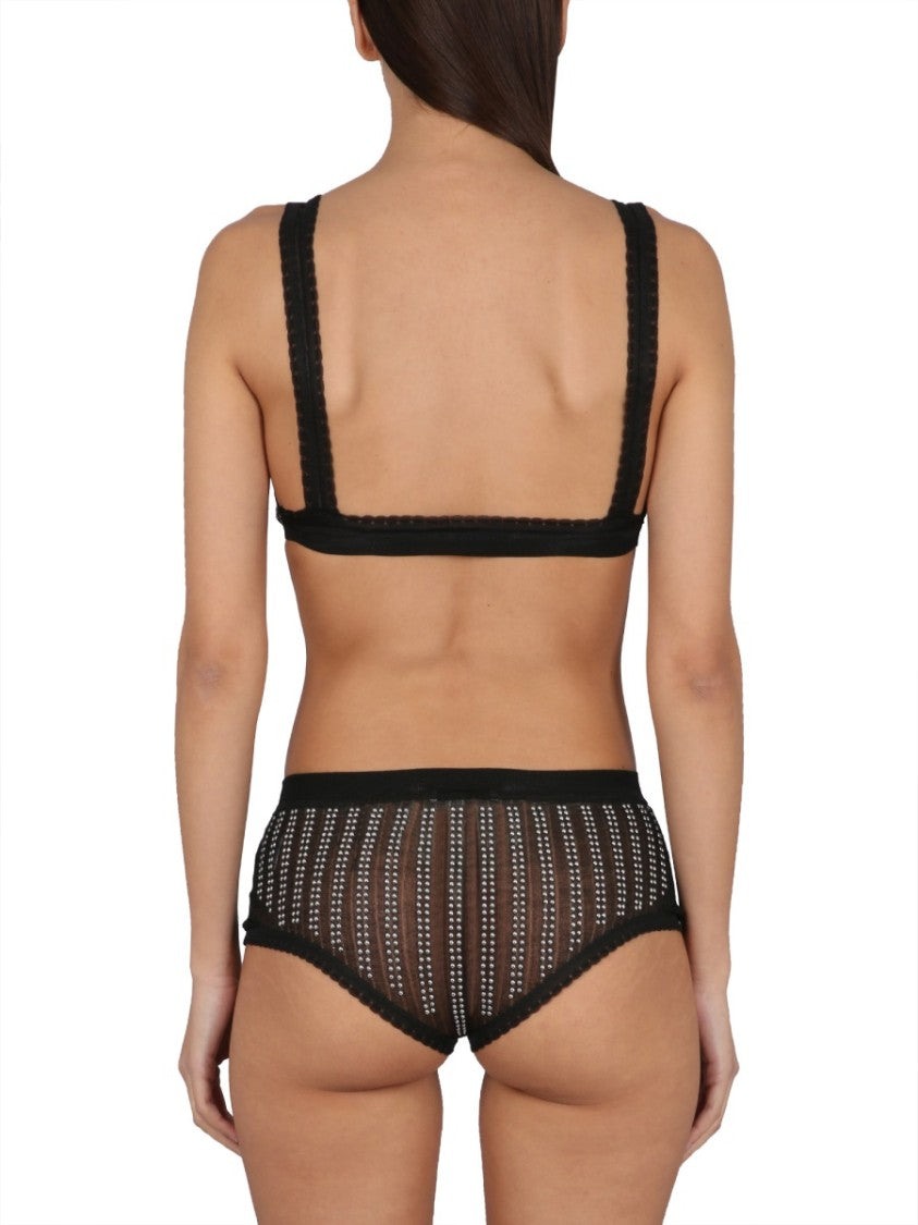 High-Waisted Black Briefs