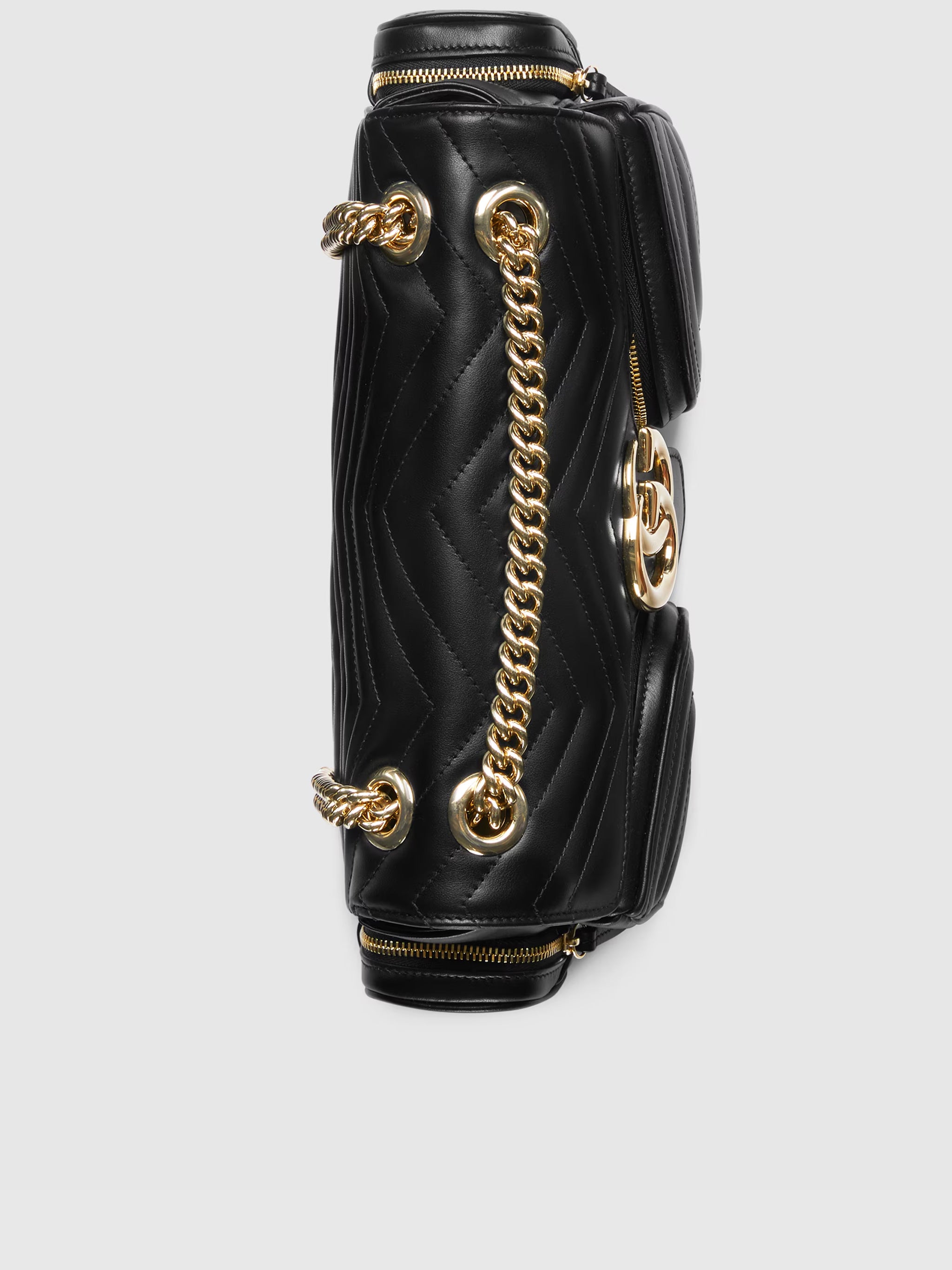 Black Marmont 2 Chevron Matelassé Bag