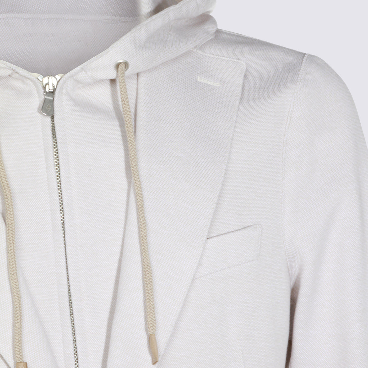 Tailored Sand Jacket With Hoodie