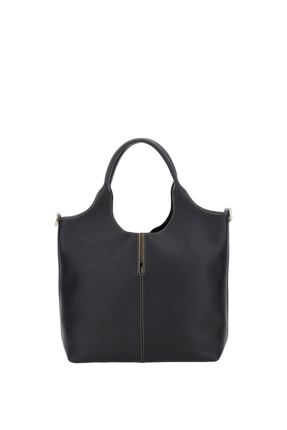 Smooth Calfskin Leather Bag With Engraved Logo
