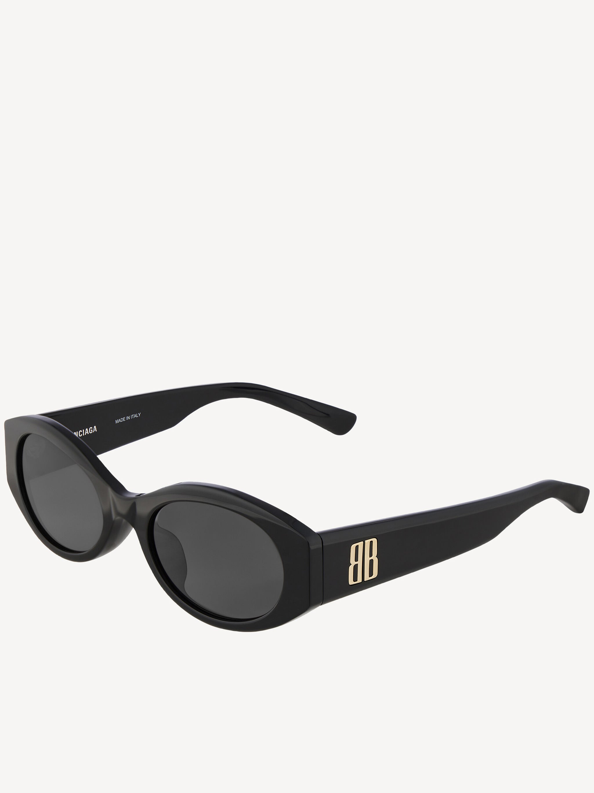 Black Occhiali Narrow Oval Sunglasses