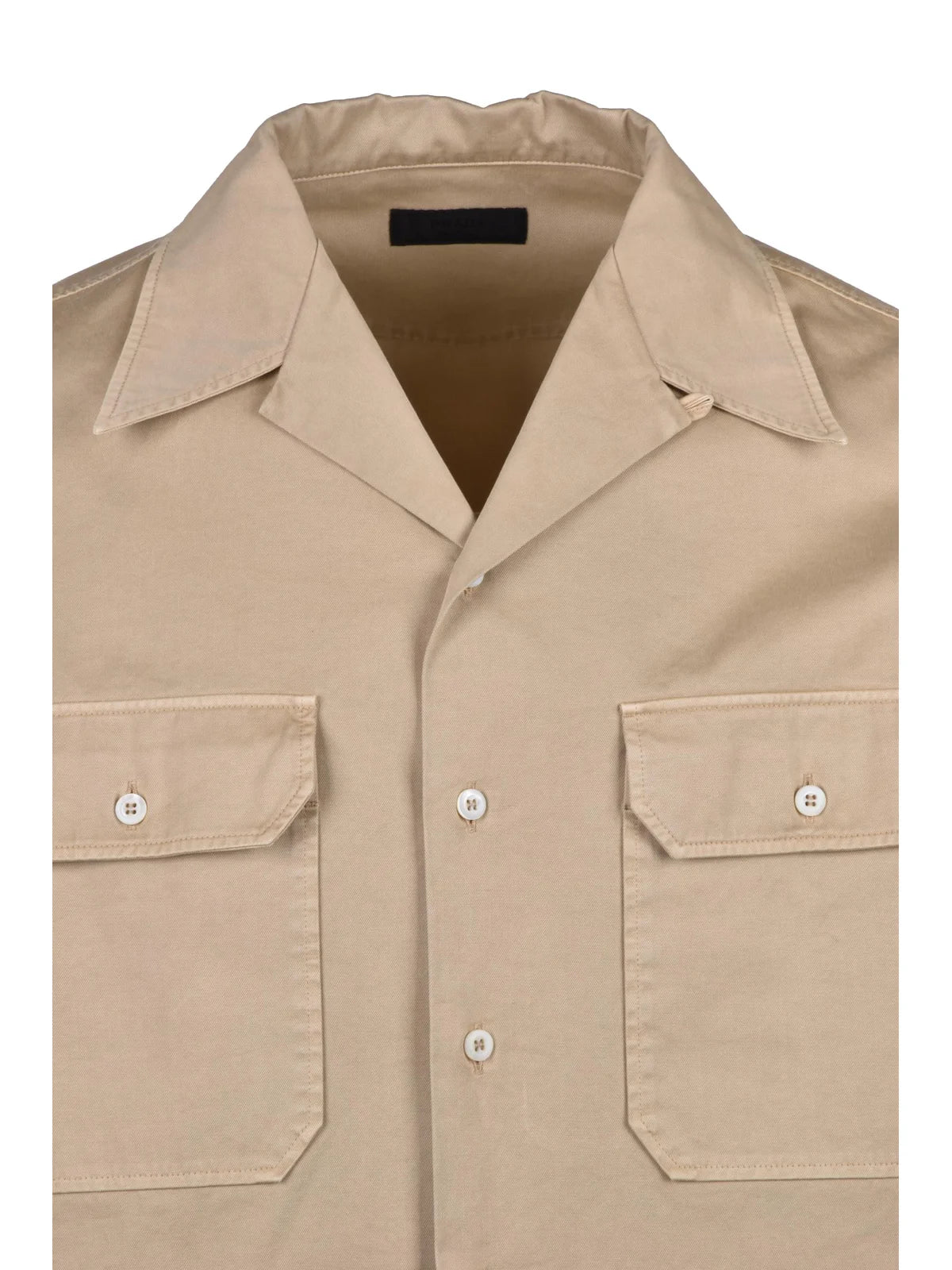 Straight Oversize Cotton Shirt - Khaki