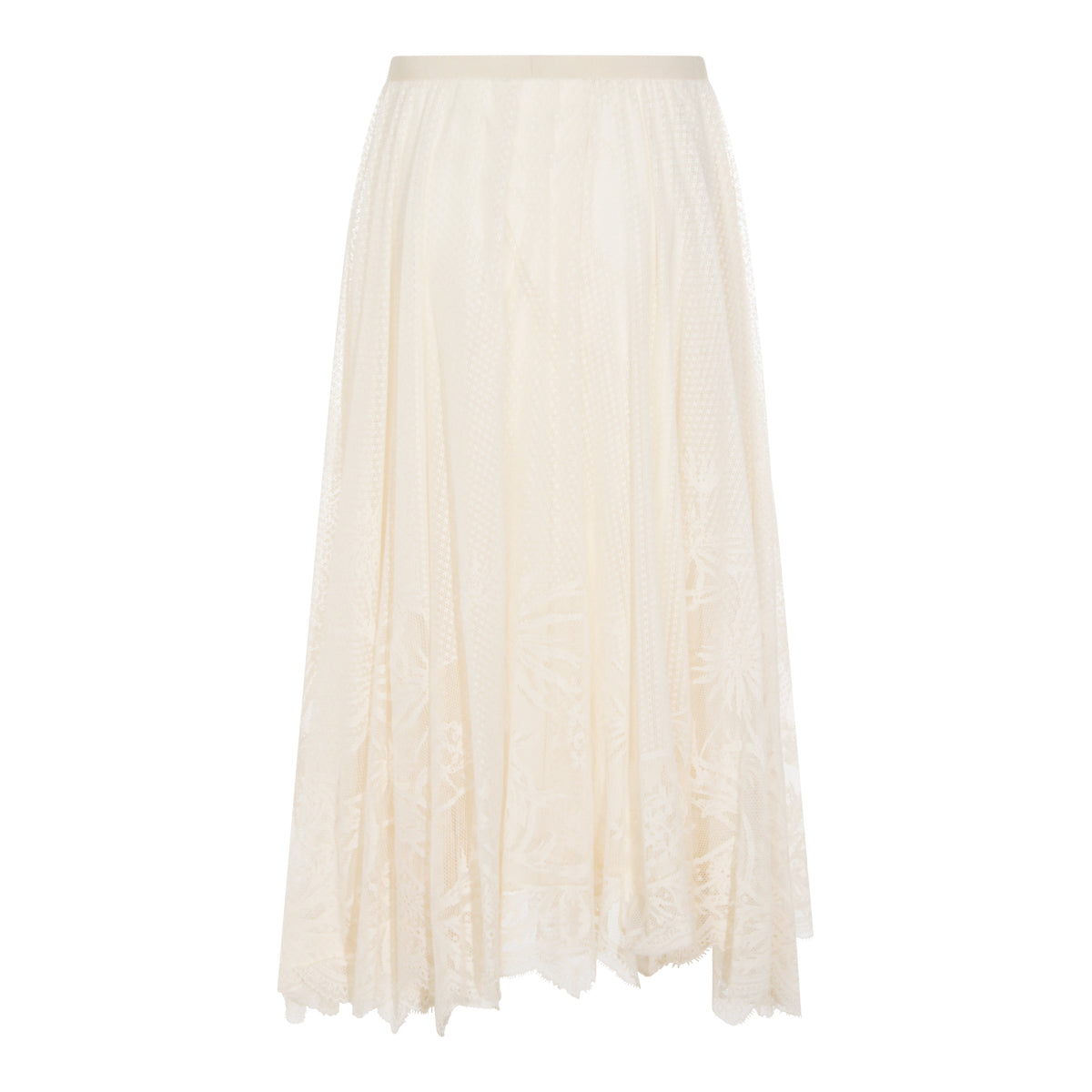 Maxi Skirt With Lace Overlay