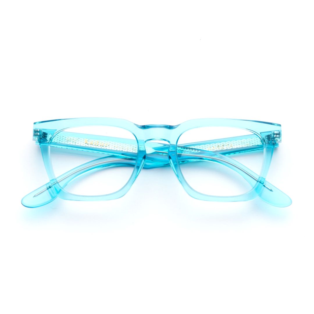 Kareta Translucent Light Blue Square Frame Sunglasses