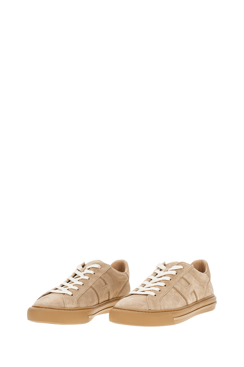Low-Top Suede Sneakers With Tonal Lateral Detail