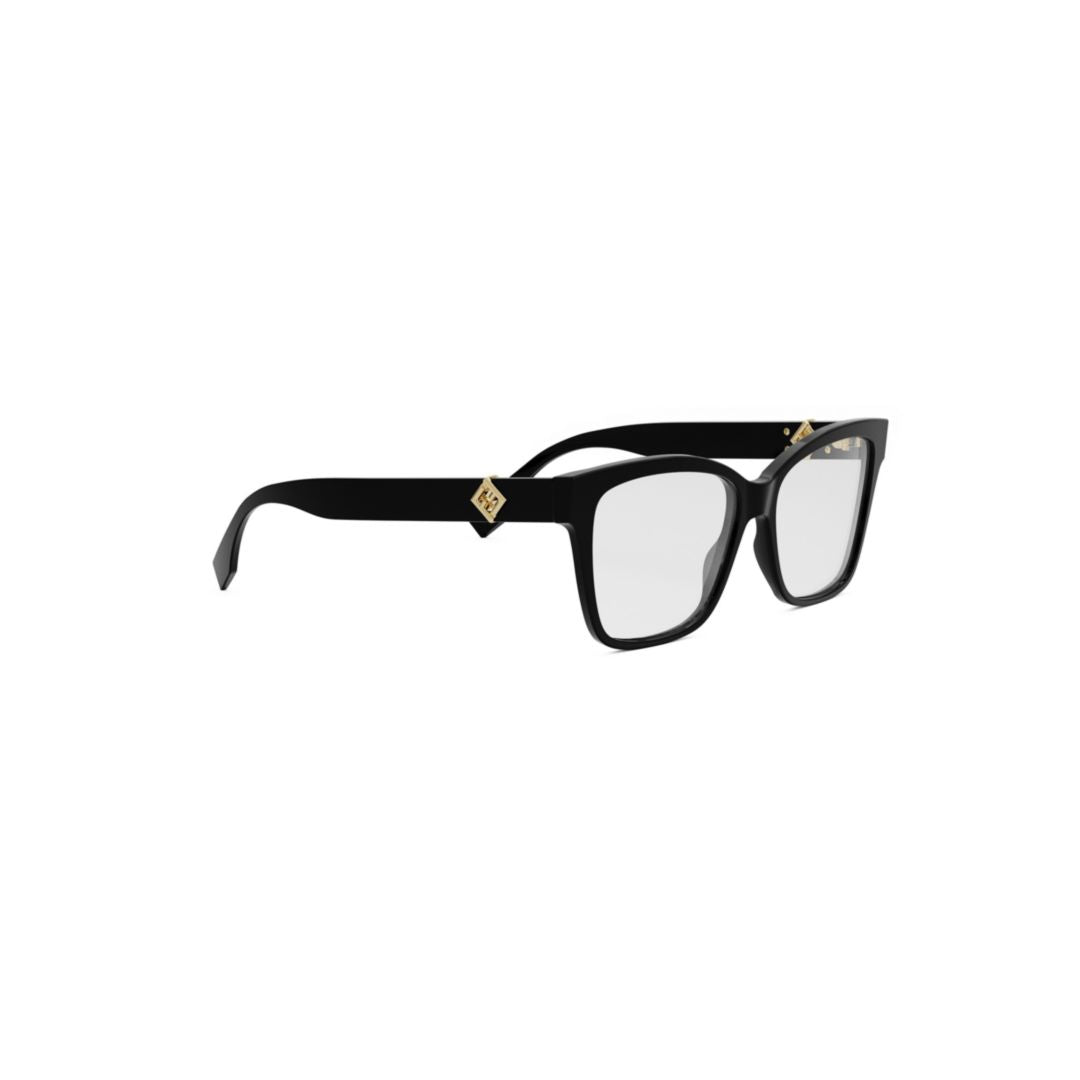 Fe50117i Rectangular Eyeglasses with Gold-tone Accents
