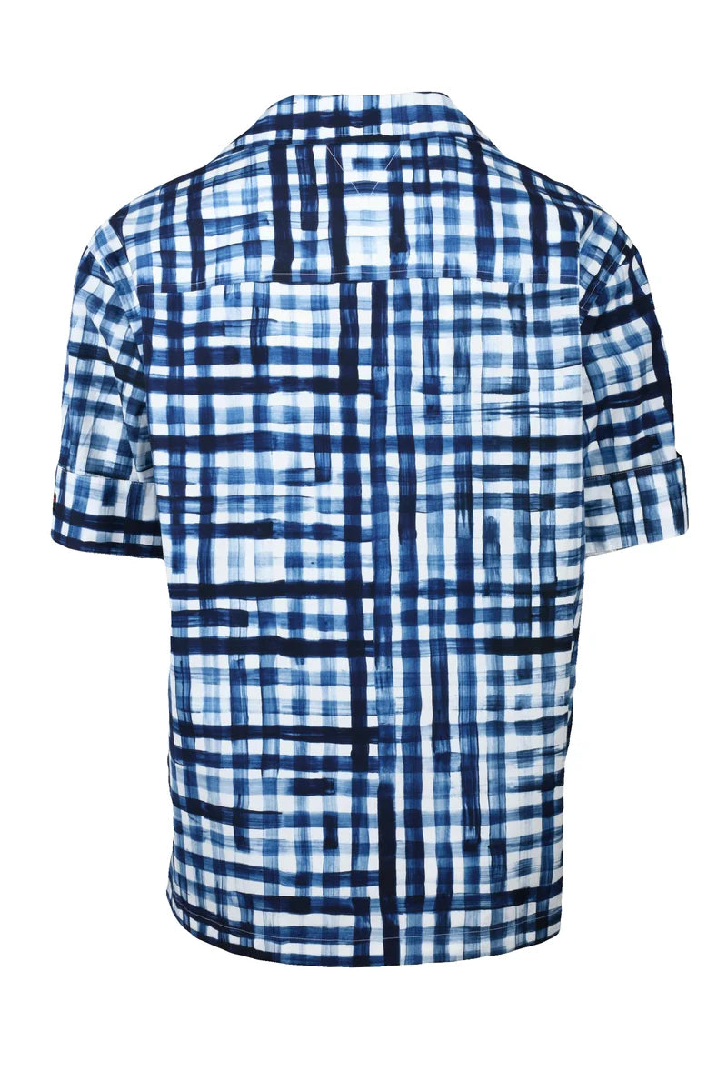 Cotton Shirt - White/Blue