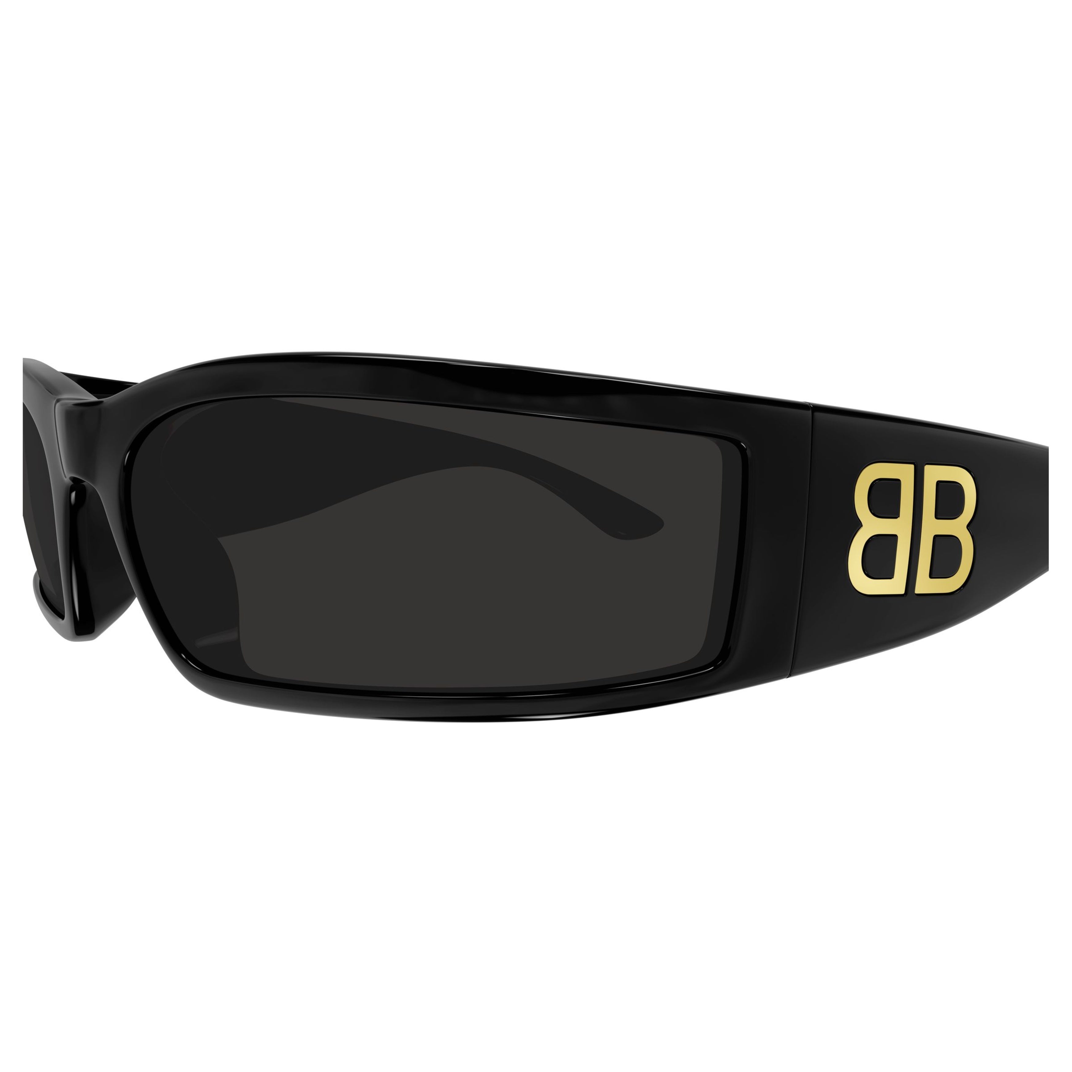 Bb0458s Rectangular Black Sunglasses