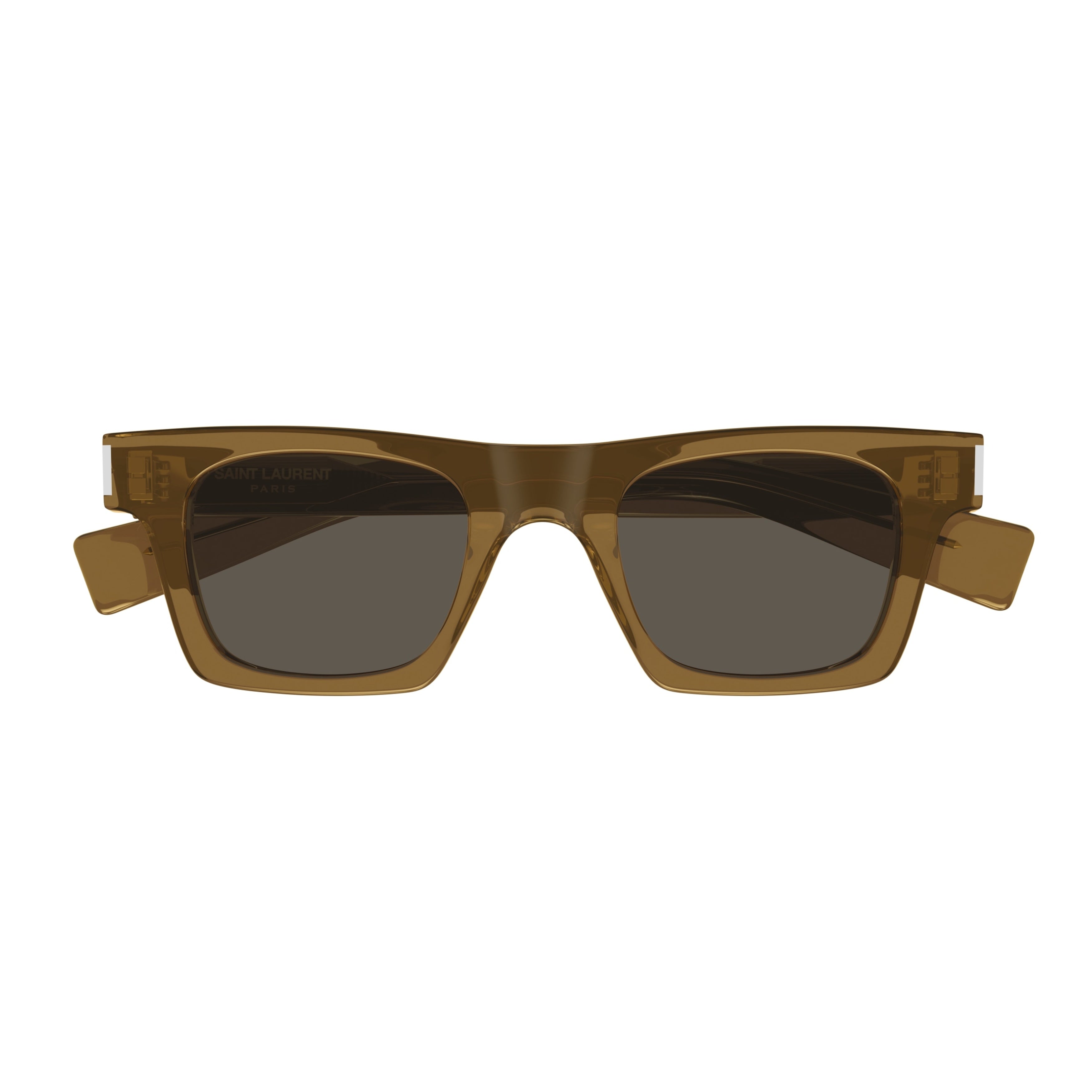 Sl 719 Translucent Brown Square Sunglasses