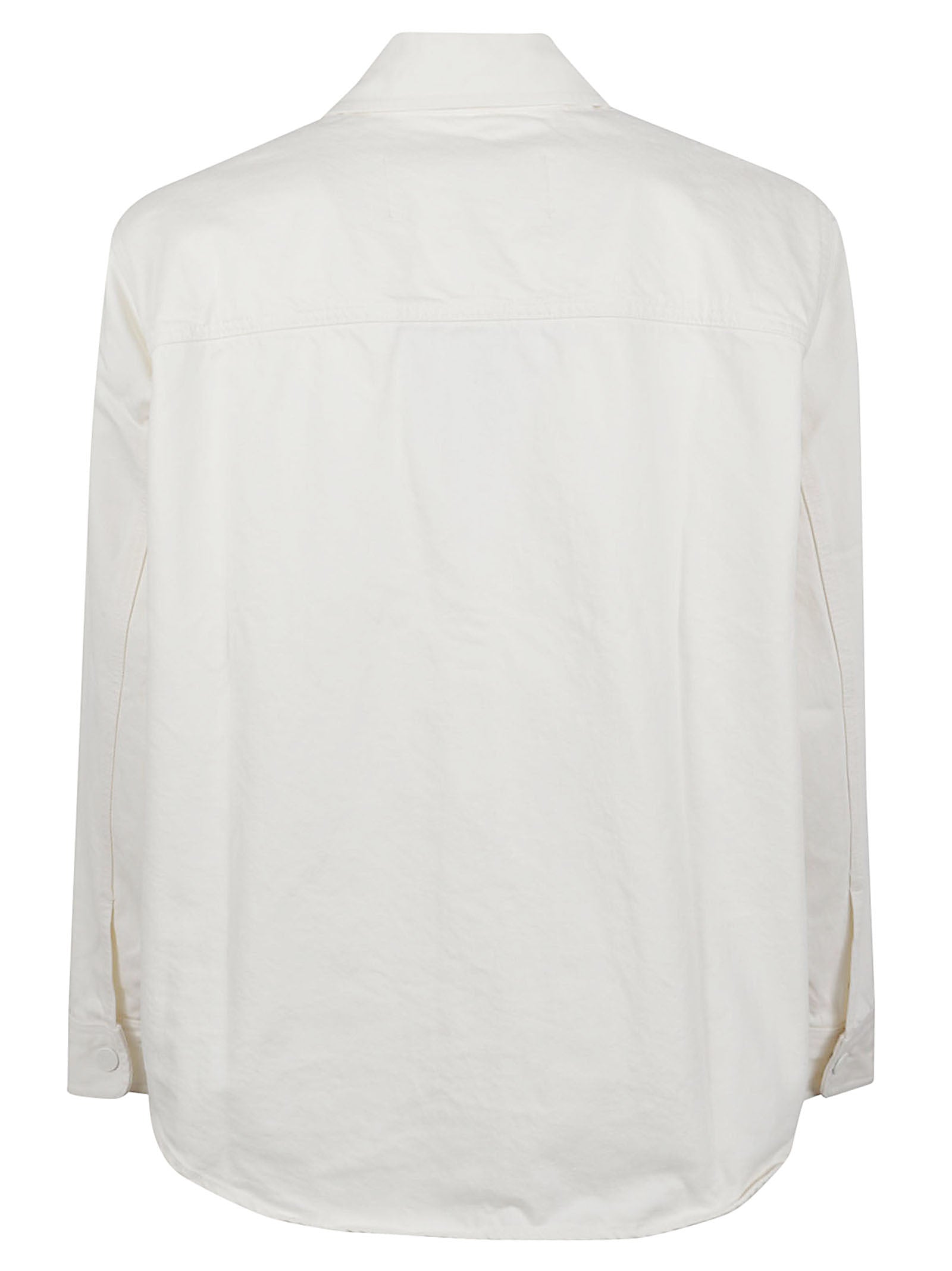 Heavy Cotton Denim Overshirt with Crocheted Patch