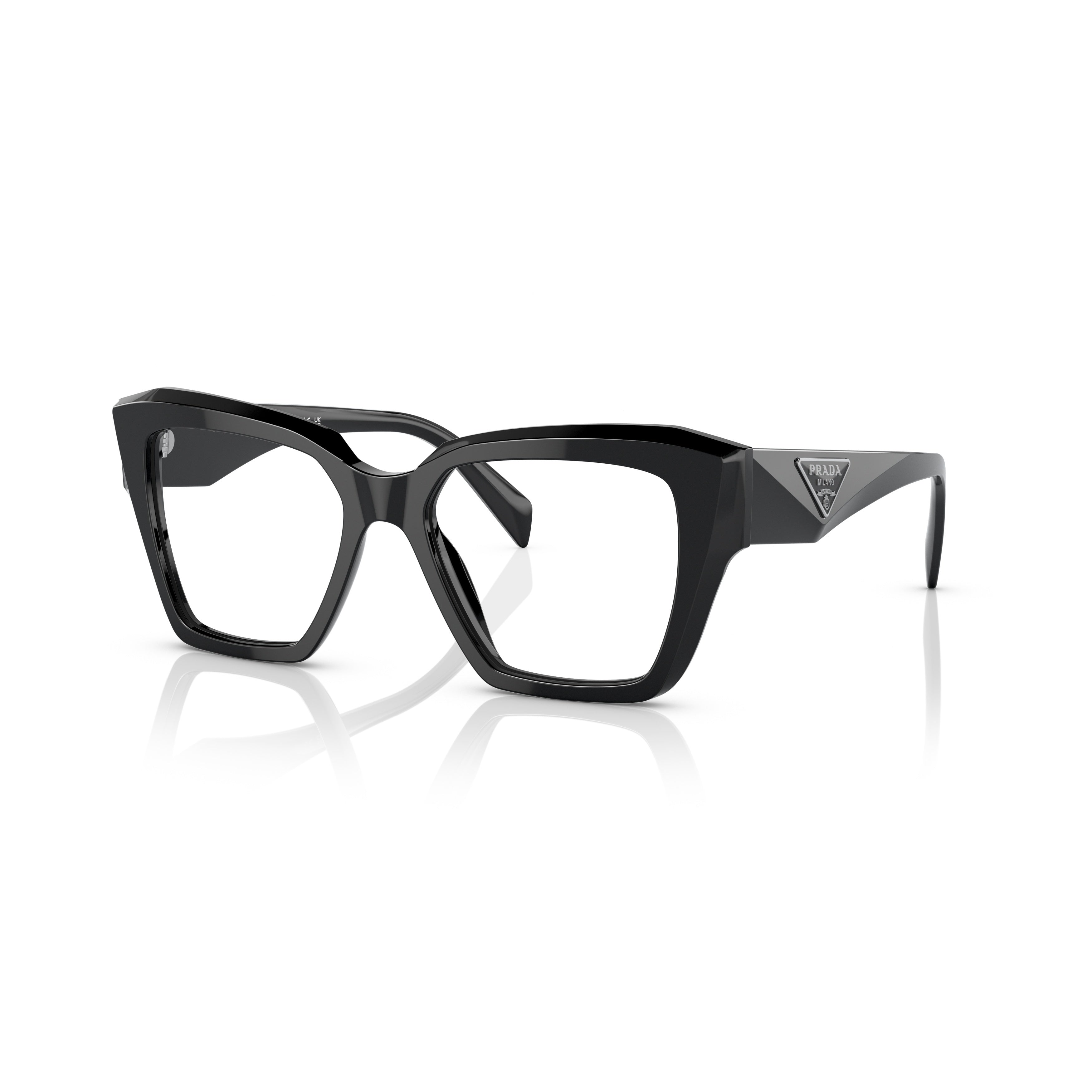 0pr 09zv Oversized Square Frame Black Acetate Sunglasses