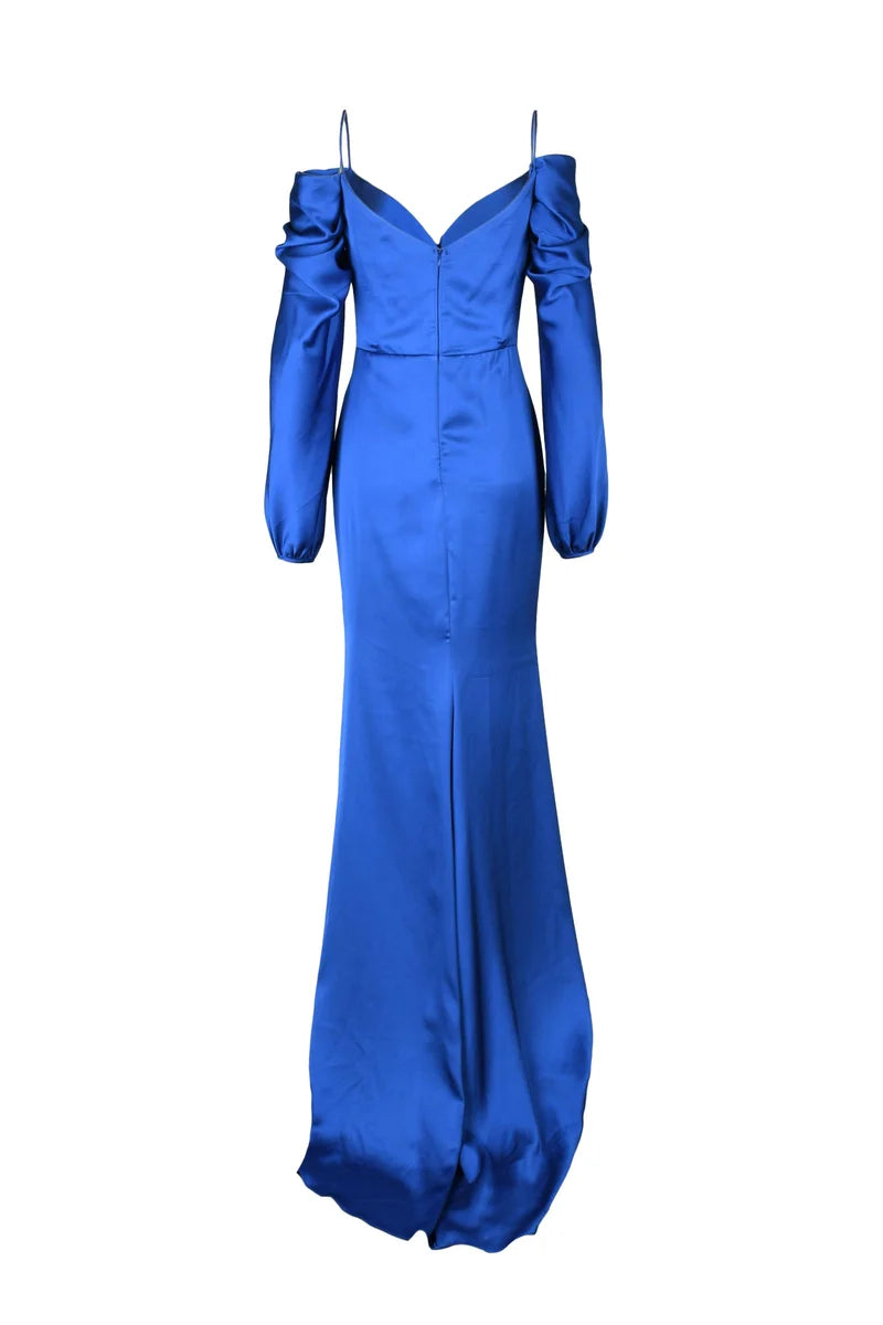 Long Dress Slit - Blue