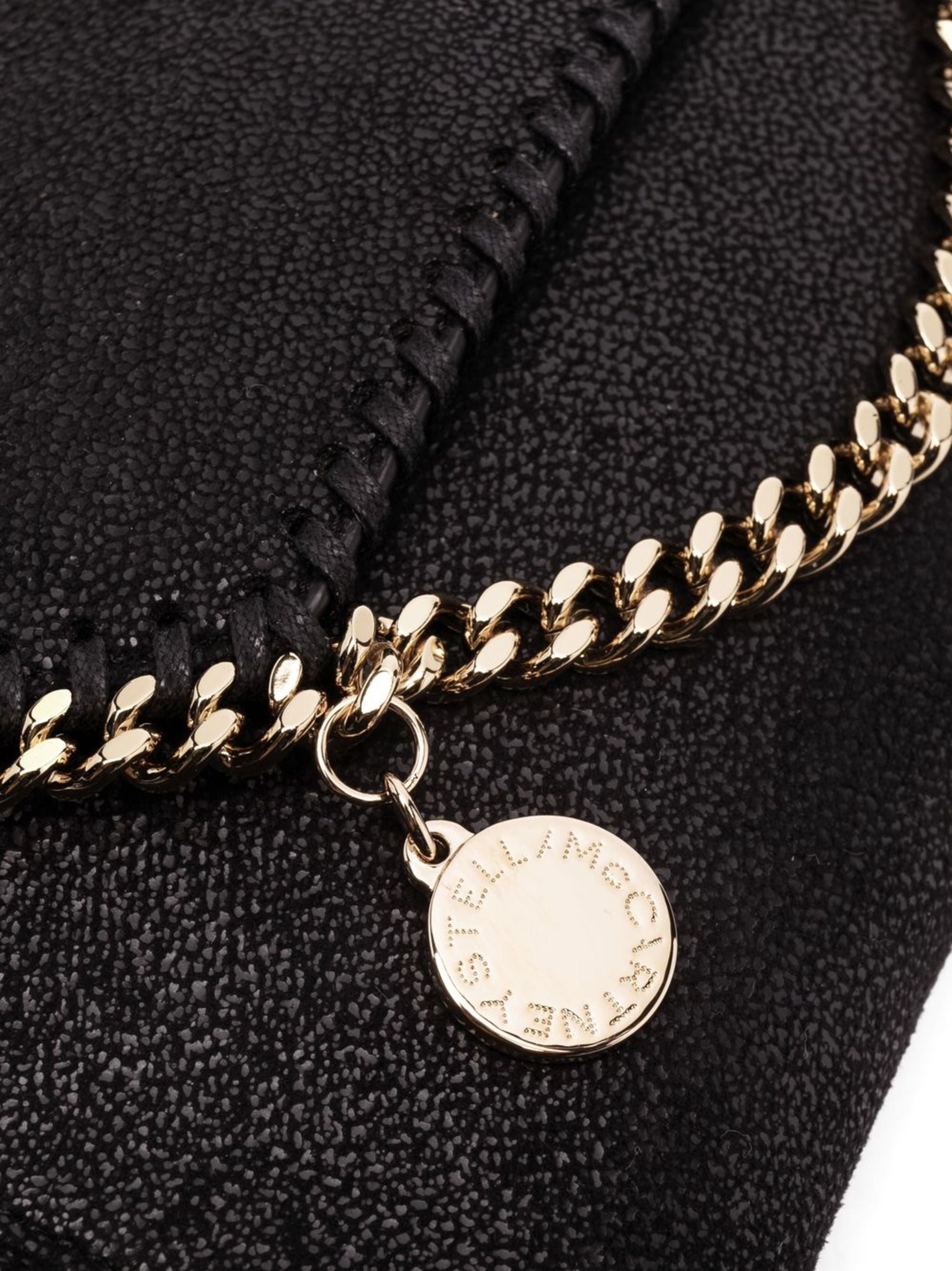 Black Falabella Wallet Chain Satchel