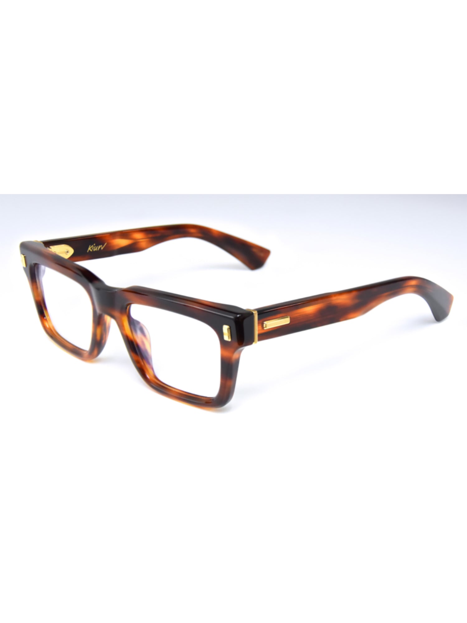 Kiurv FERRUCCIO Optical Frames with Tortoiseshell Pattern and Gold Accents