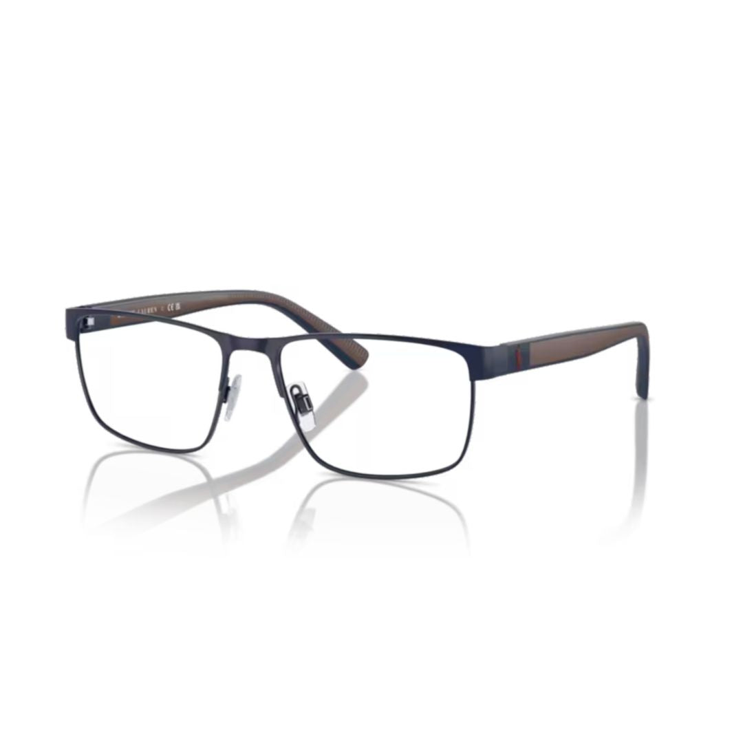 1229 Vista Rectangular Black Metal Frame Eyeglasses