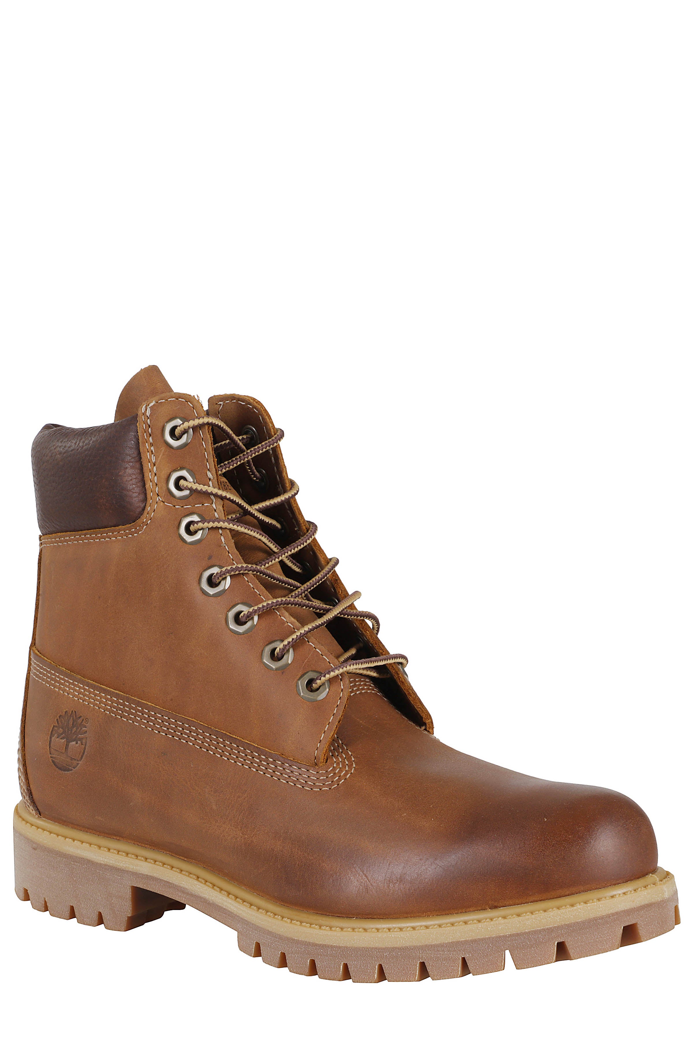 Water-Resistant Leather Stivaletto With Padded Collar