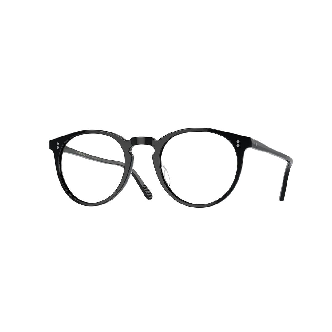 0ov5183 Round Black Eyeglasses with Keyhole Bridge
