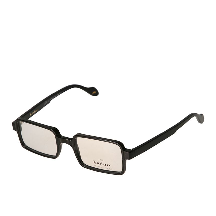 Planet Light Glossy Black Rectangular Sunglasses with Straight Temples