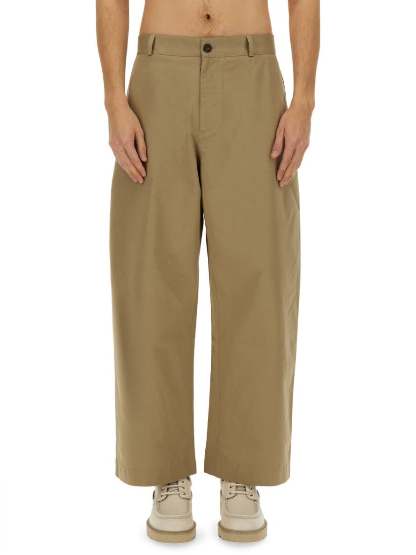 High-Waisted Slim Curved Pants