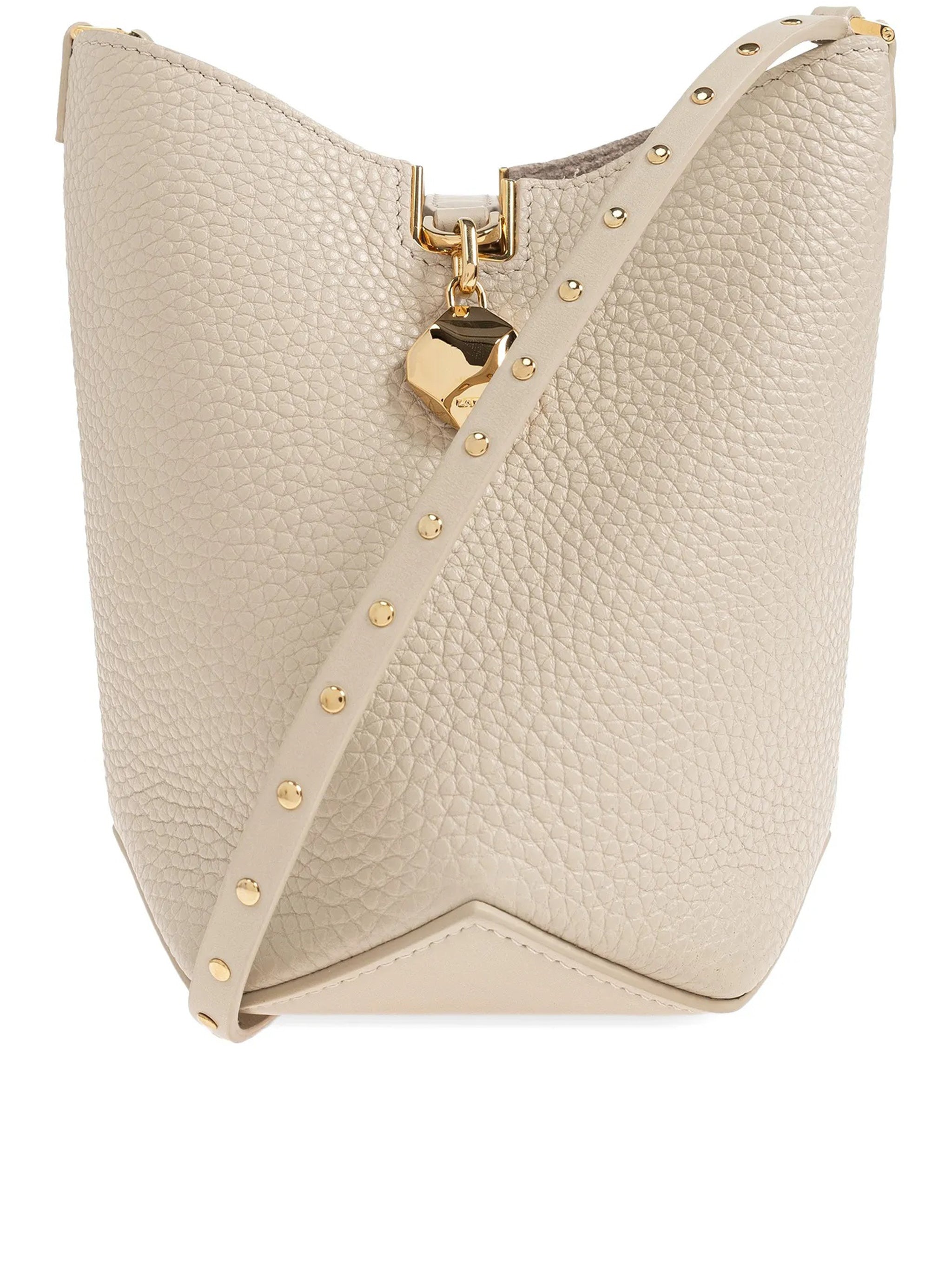 Neutral Bucket Bag With Strap Calf Bag